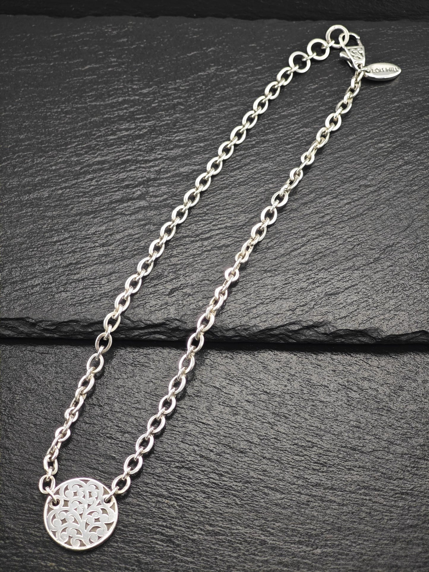 Lois Hill Filigree, Overlay Necklace Sterling Silver N2474