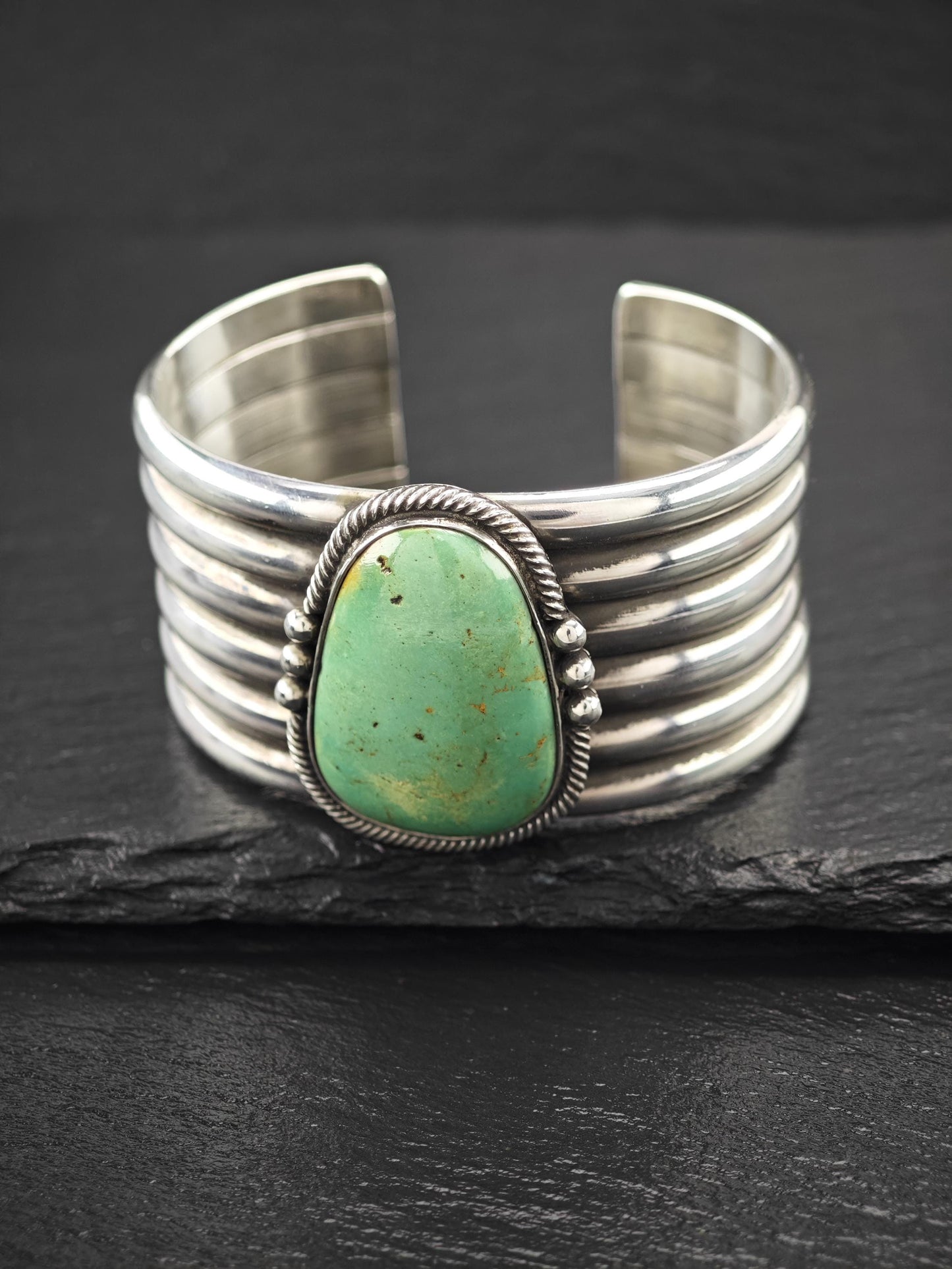 Native American, Mike Bird-Romero, Cuff Bracelet Sterling Silver