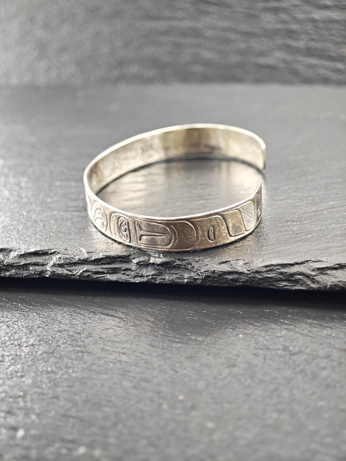 Vintage PNW Cuff Bracelet Sterling Silver