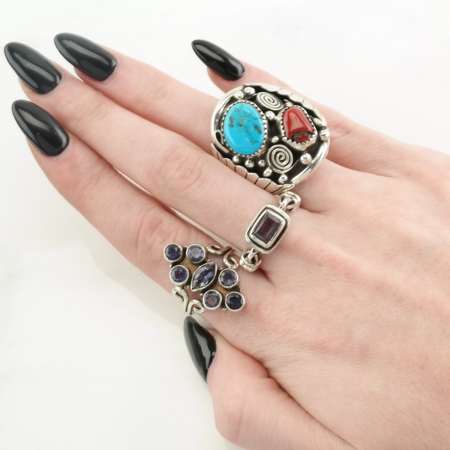 Vintage Silpada Silver Ring Amethyst Sterling Purple Size 7 1/2