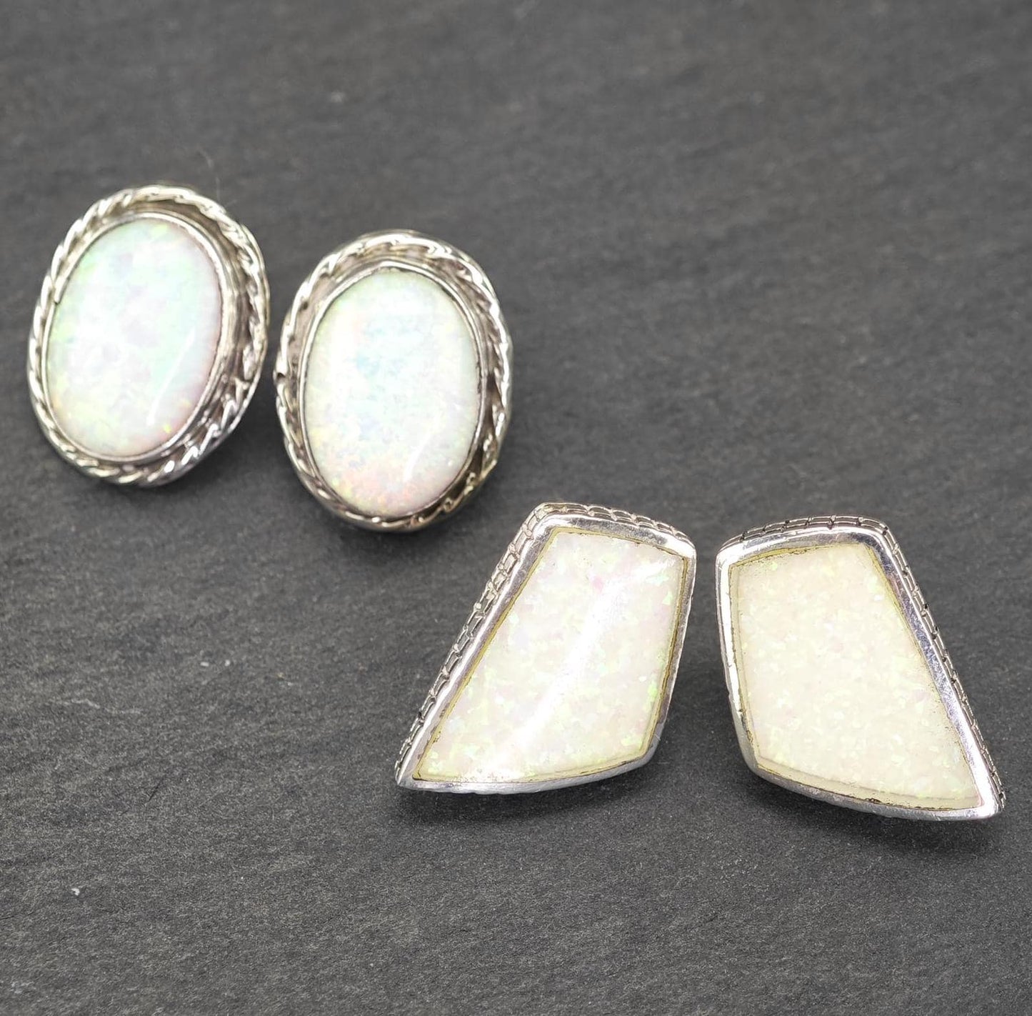 Choice of Vintage Sterling Silver Stud Earrings