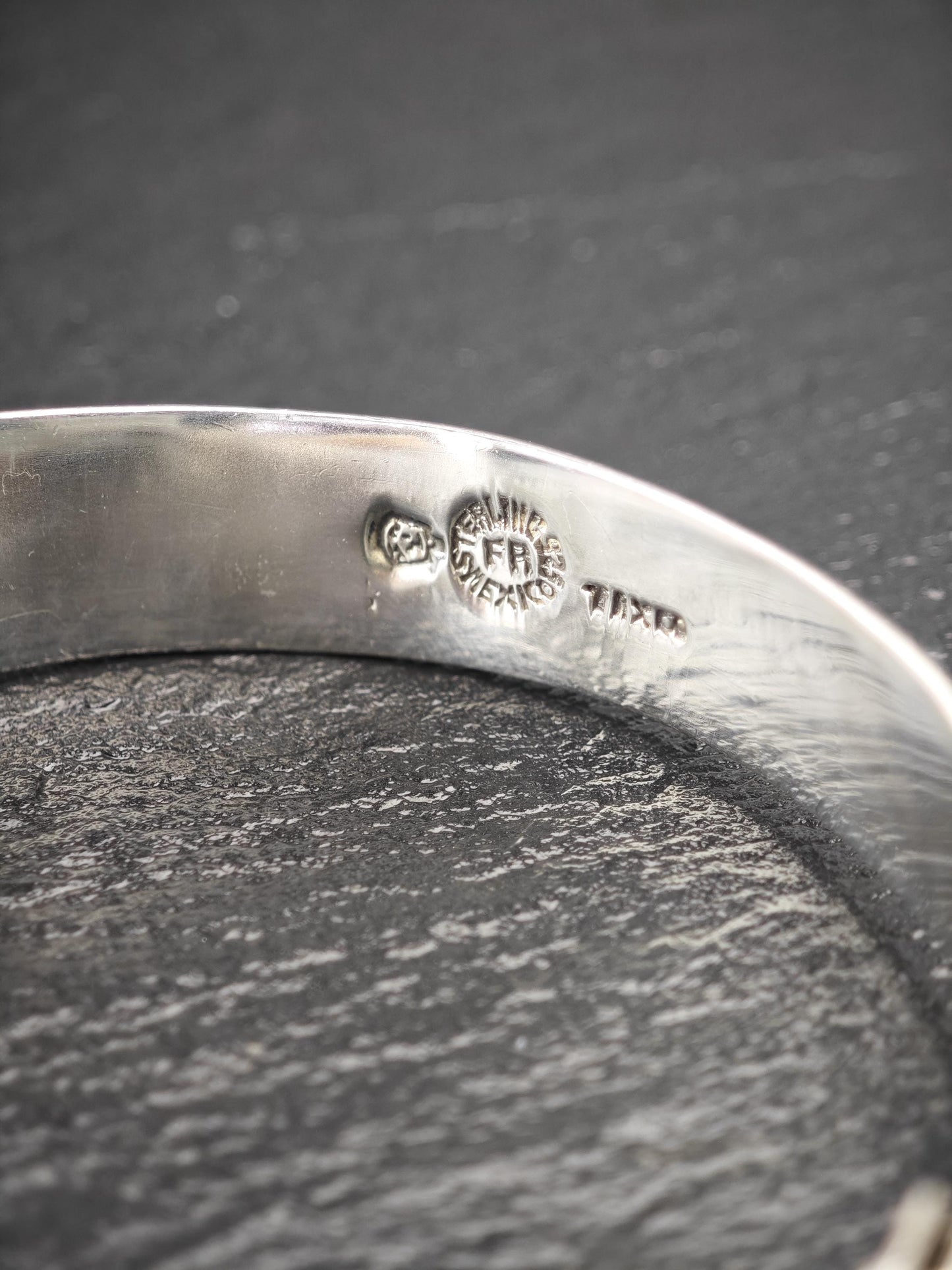 Taxco Color Change Corundum, Bangle Bracelet Sterling Silver