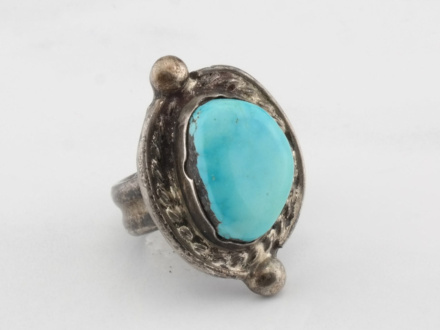 Vintage Sterling Silver Turquoise Ring