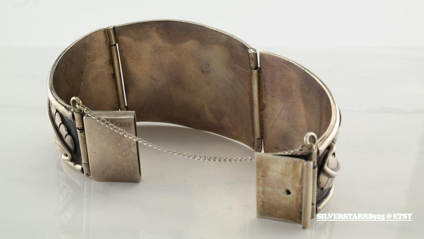 Native American Turquoise Cuff Sterling Silver Bracelet