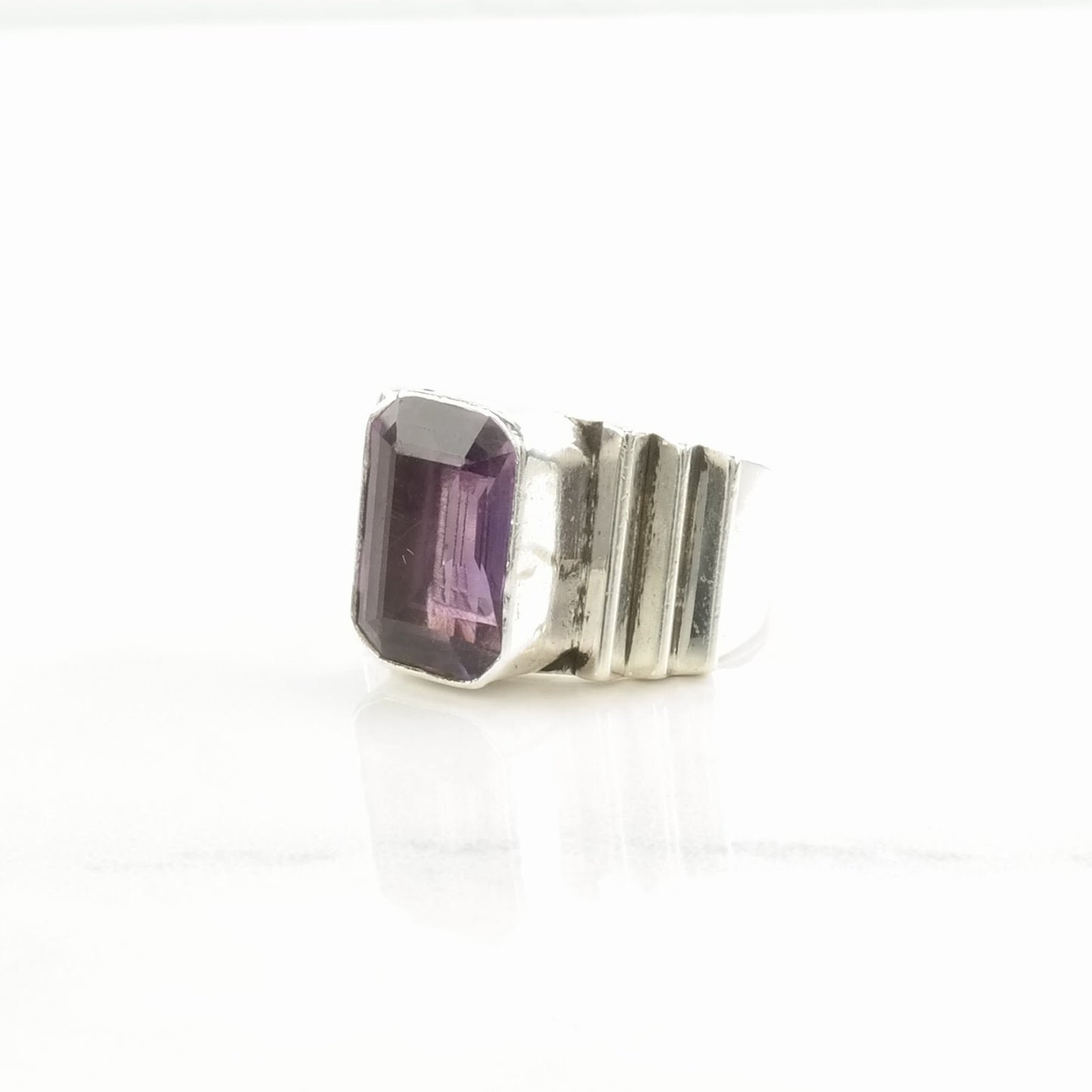 Vintage Carol Felley Silver Ring Amethyst Sterling Purple Size 9 1/4