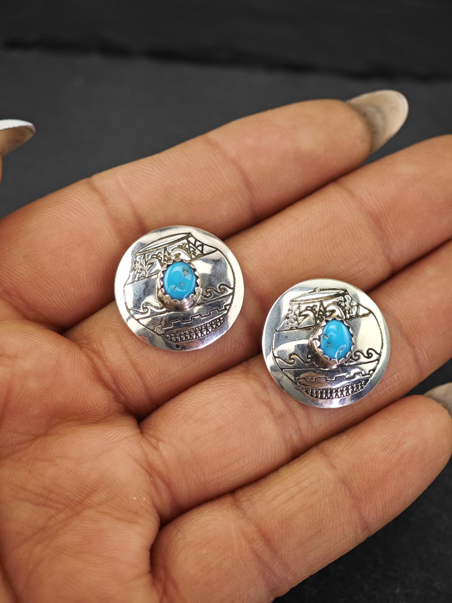 Choice of Vintage Sterling Silver Stud Earrings