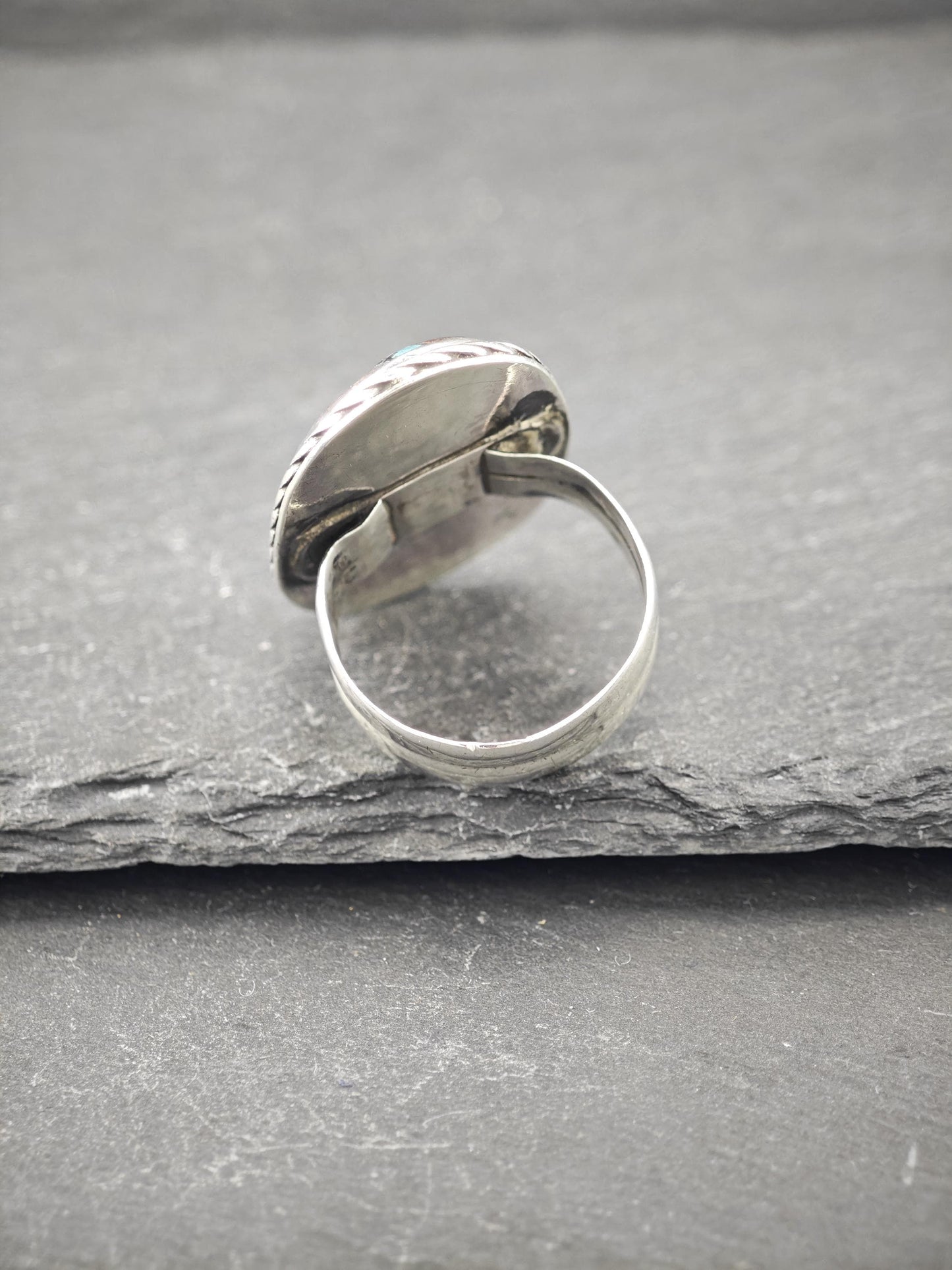 Vintage Southwest Turquoise Ring Sterling Silver
