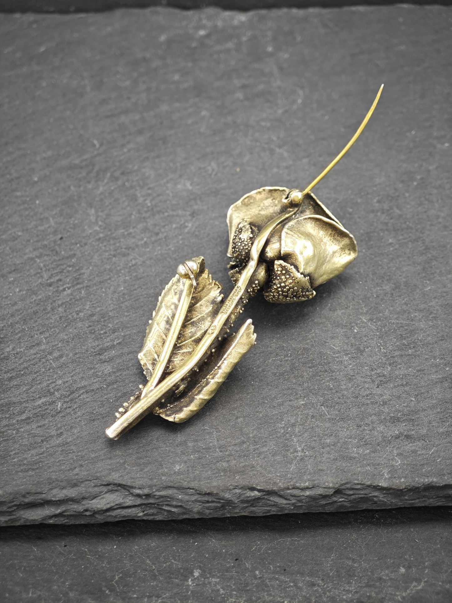 Tilda, Denmark, Crushed Rose Sterling Silver Brooch