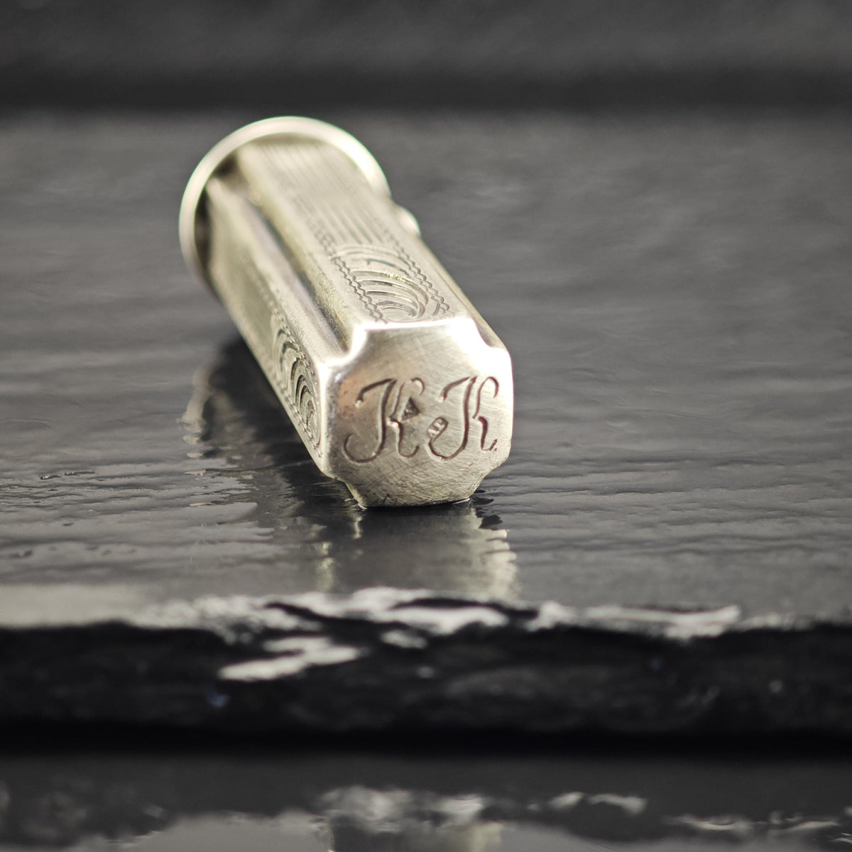 Art Deco Engraved Lipstick Holder Sterling Silver MISC0412