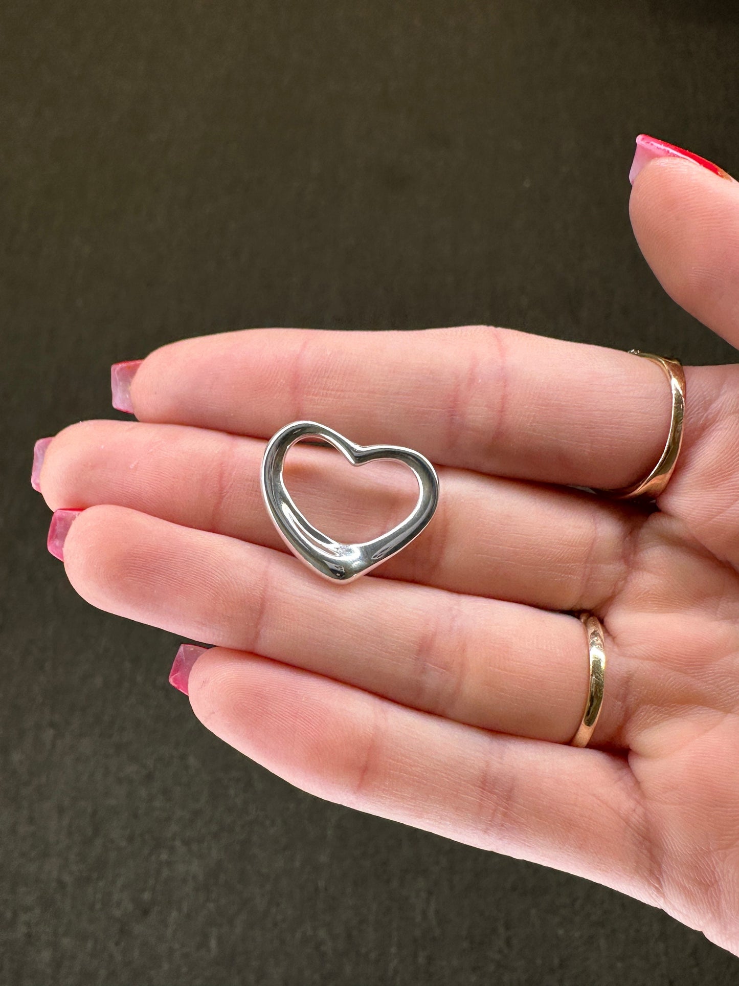 Vintage Tiffany & Co Peretti Heart Sterling Silver Pendant