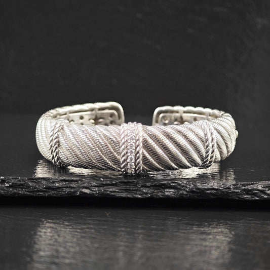 Vintage Judith Ripka, DQCZ Bracelet Sterling Silver