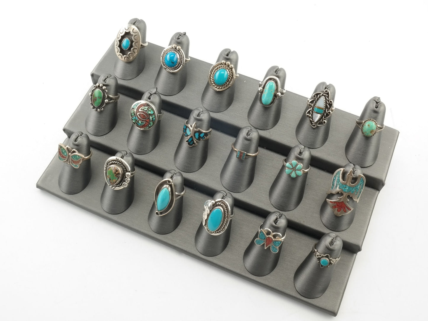 Choice Sterling Silver Turquoise Size 4-5 1/2 Rings Variety