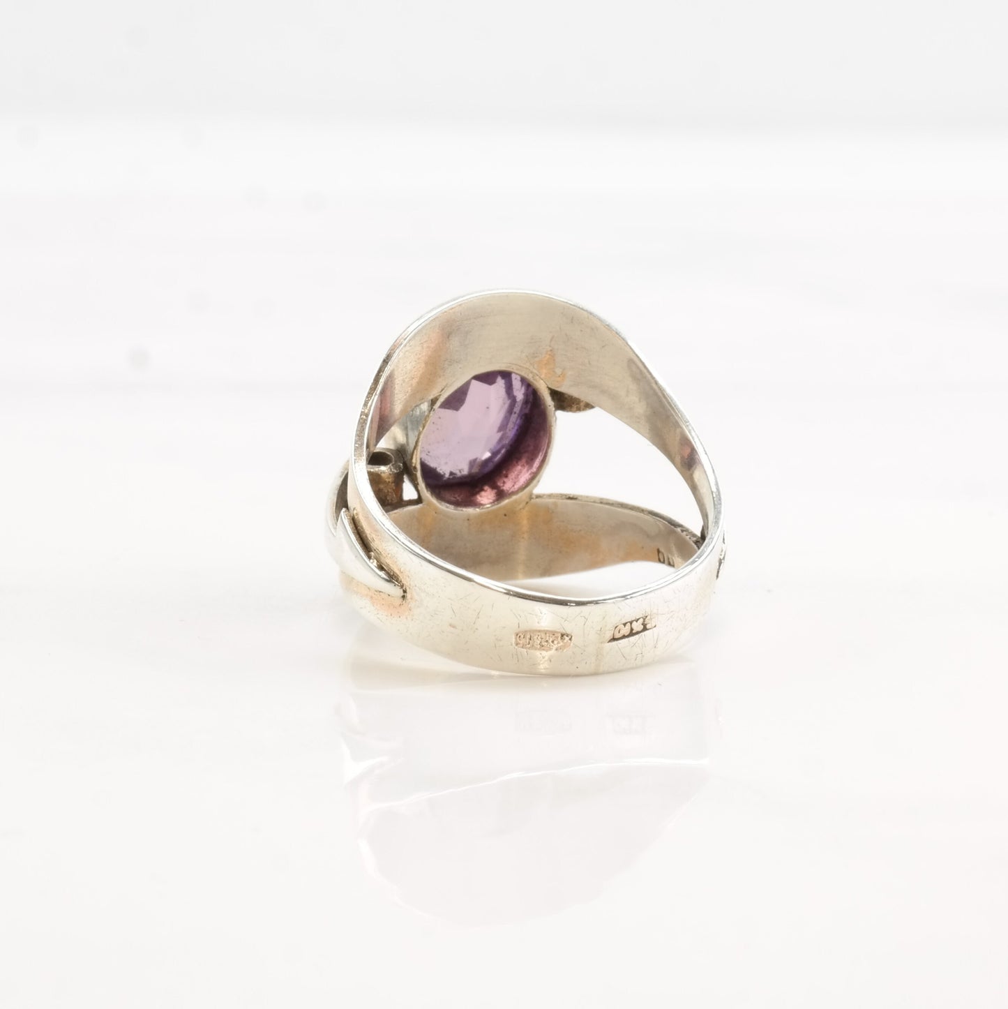 Vintage Soviet Russia Silver Ring Color Change Corundum Oval Sterling Size 7 1/4