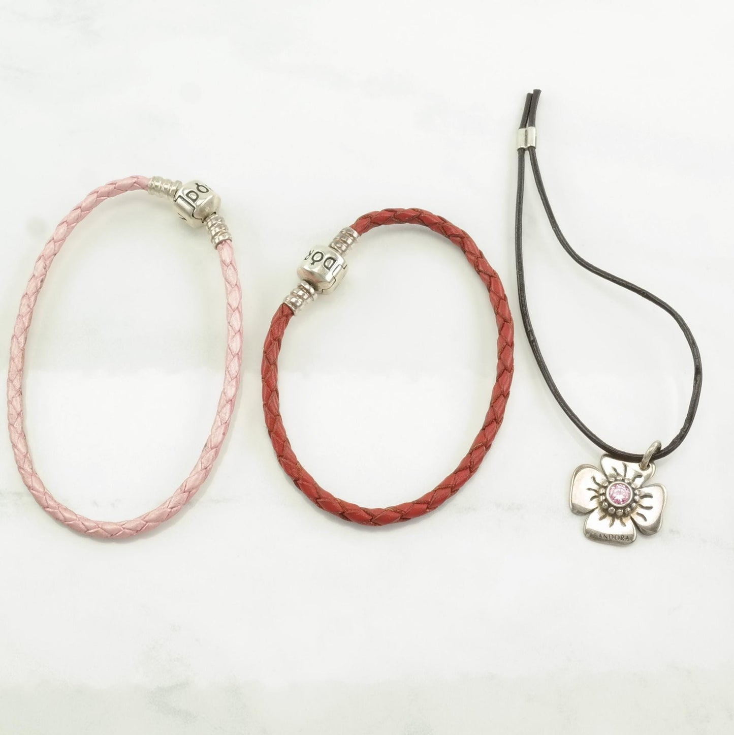 Vintage Pandora Sterling Silver Charm Bracelet