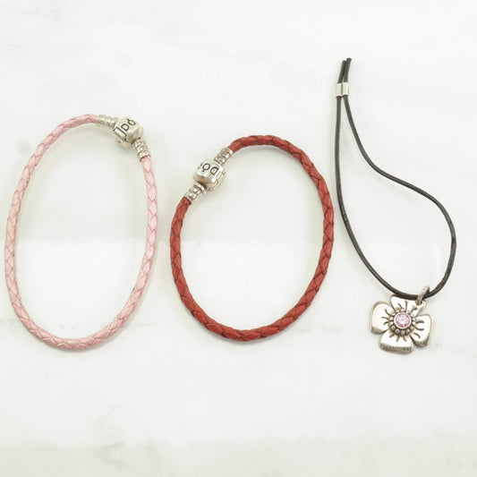 Vintage Pandora Sterling Silver Charm Bracelet