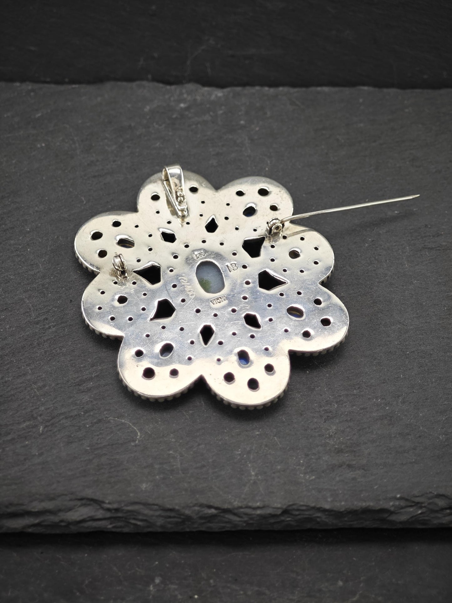 Large Nicky Butler Sterling Silver Brooch Pendant