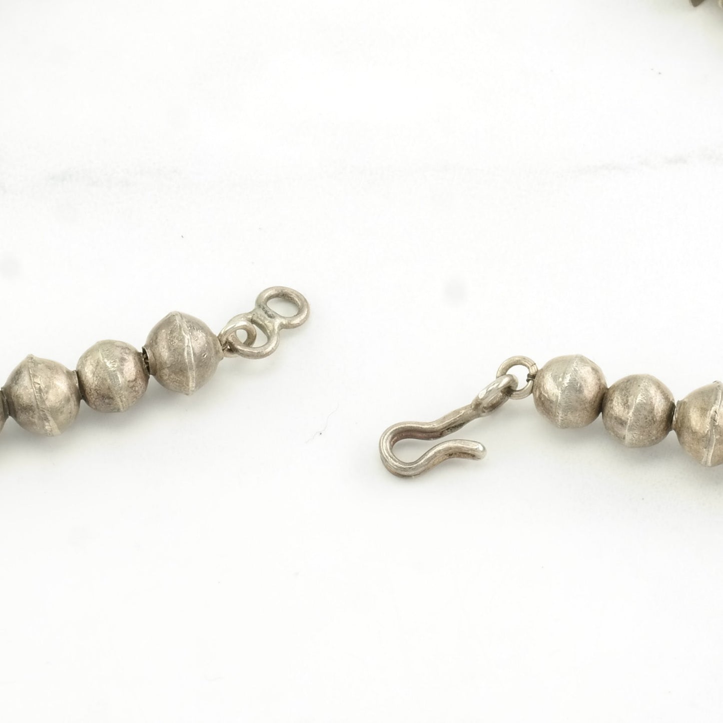 Vintage Native American Sterling Silver Blue Number 8, Squash Blossom Turquoise Necklace