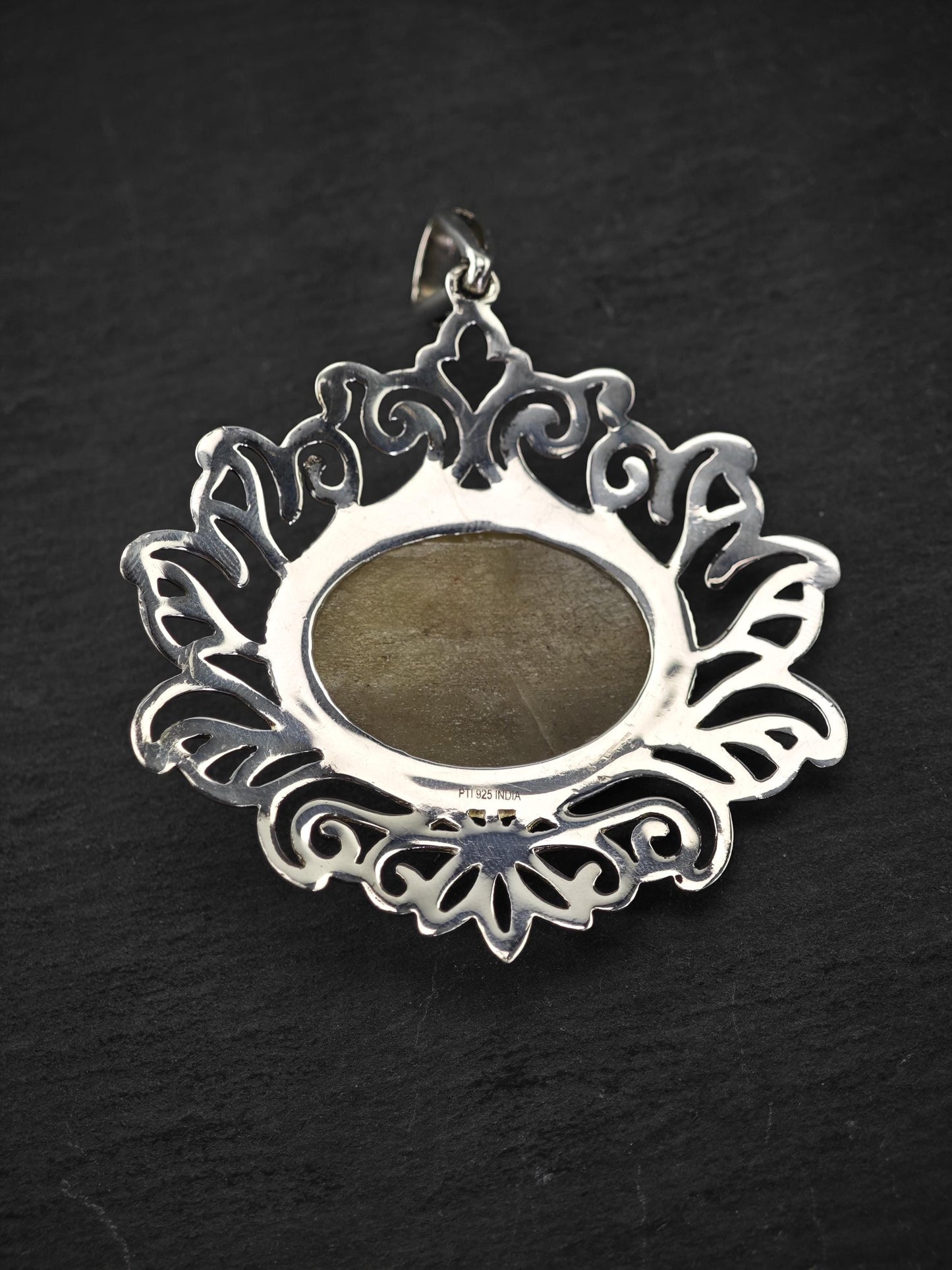 PTI Corundum Filigree Sterling Silver Pendant