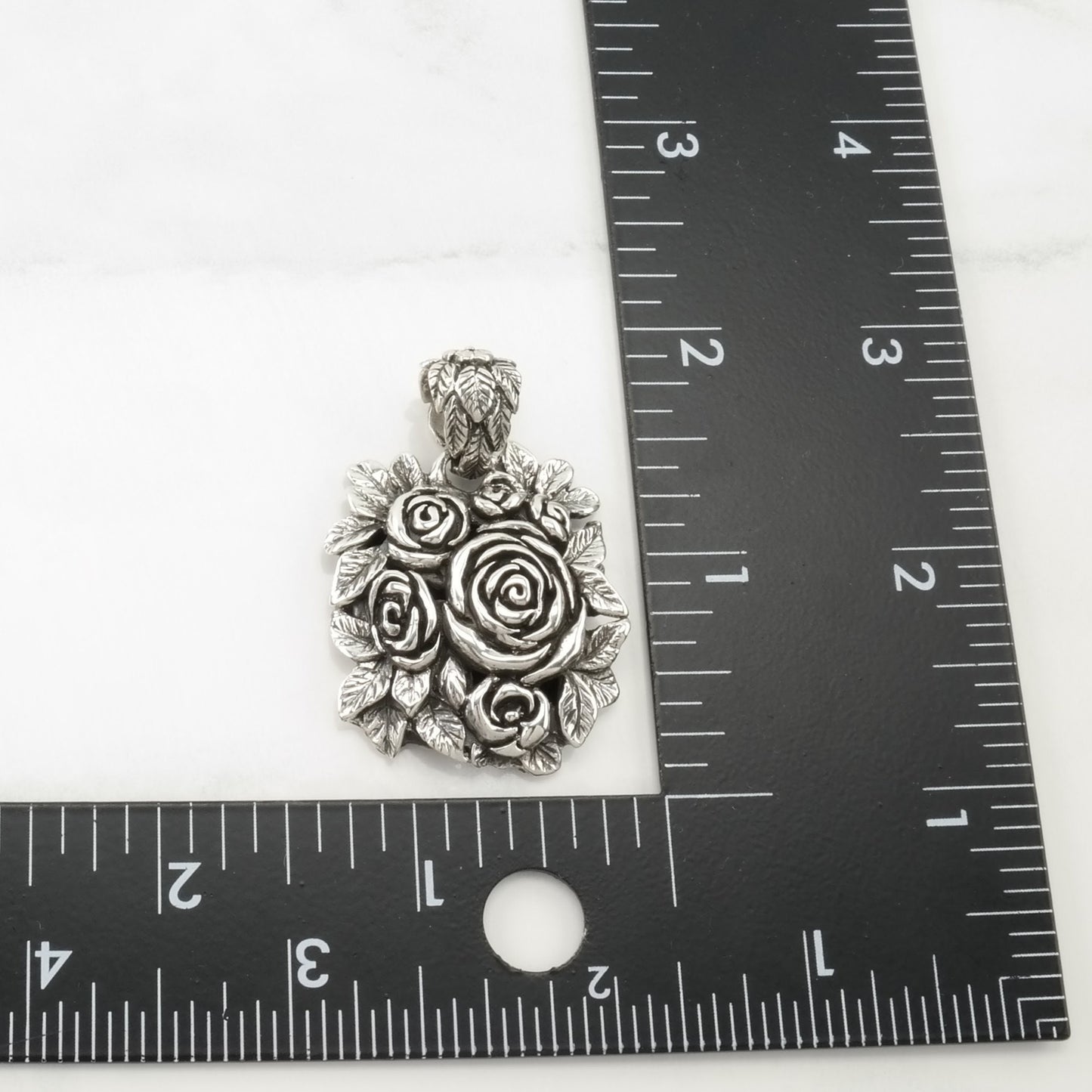 Choice of Vintage Sarda Scroll Floral Sterling Silver Pendant