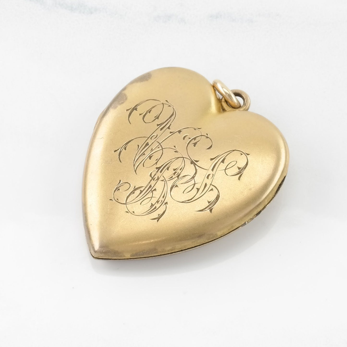 Vintage Art Nouveau Locket Cleopatra Gold Fill Pendant