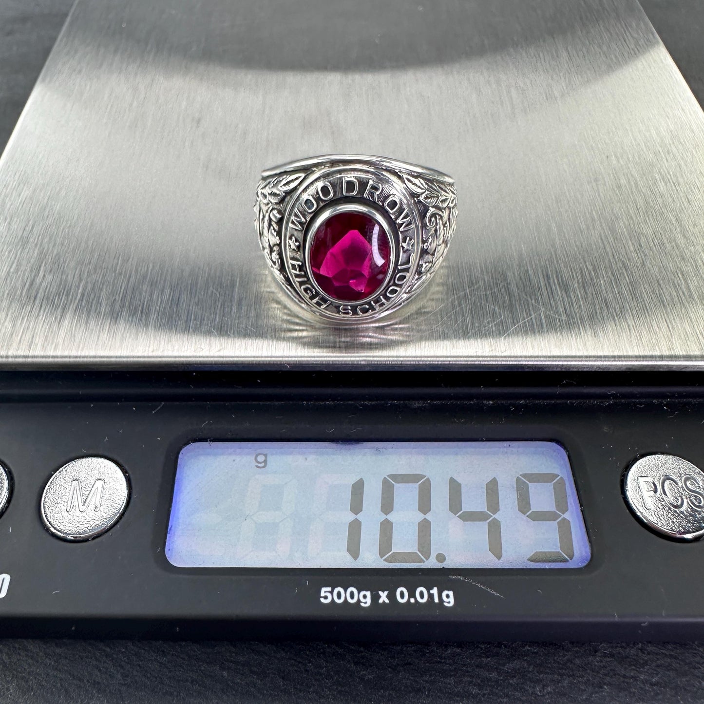 1960 Woodrow Highschool Sterling Silver Ring Size 9 1/4