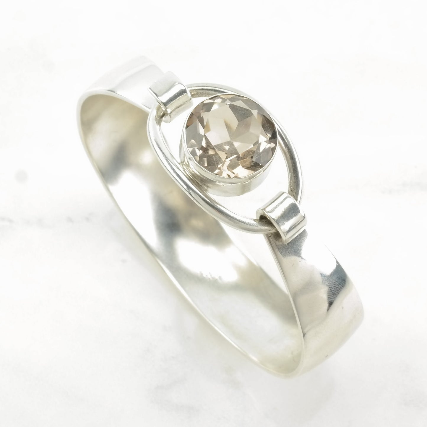 Smoky Quartz Sterling Silver Jewelry Set From Denmark