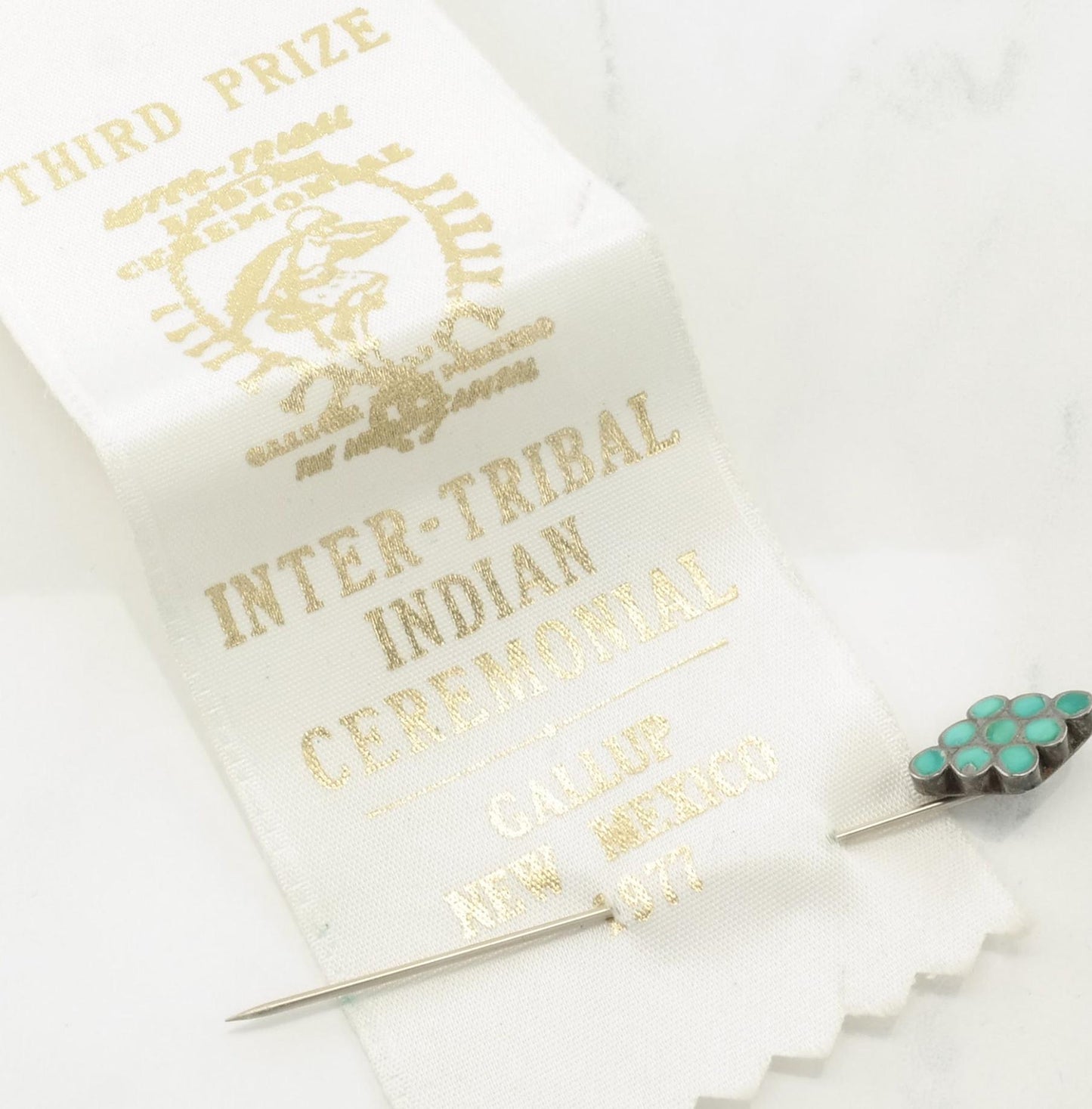 Historically Important Sterling Silver Cluster Turquoise Brooch