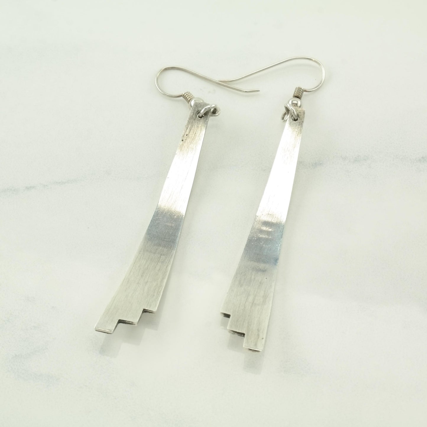 Choice of Vintage Native American Turquoise, Overlay Sterling Silver Fish hook Earrings