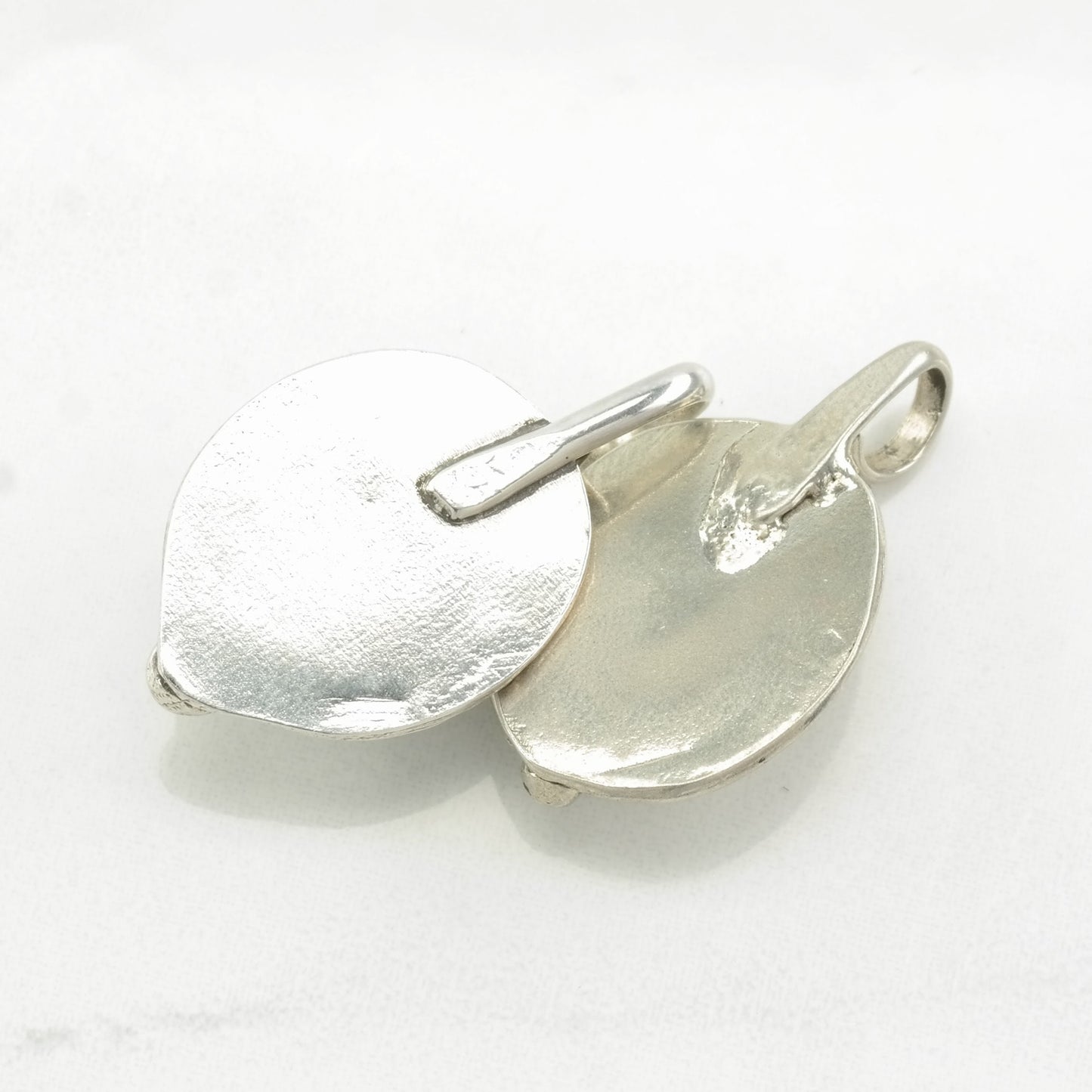 Vintage Native American Turquoise Oval Sterling Silver Pendant