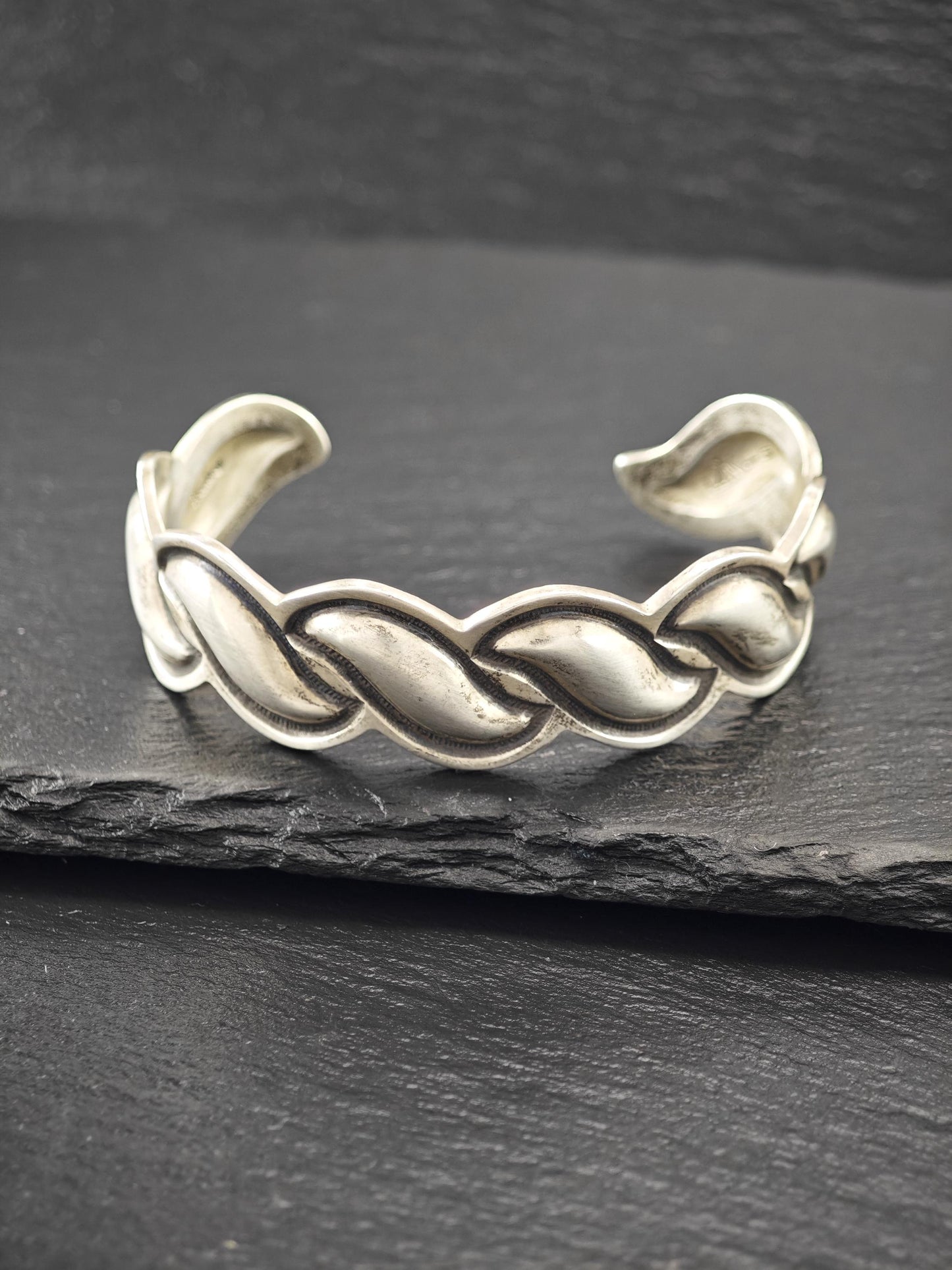Vintage Native American Cuff Bracelet Sterling Silver
