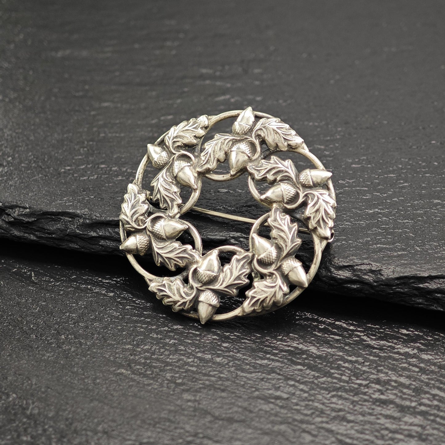 Danecraft Floral, Acorns Sterling Silver Brooch