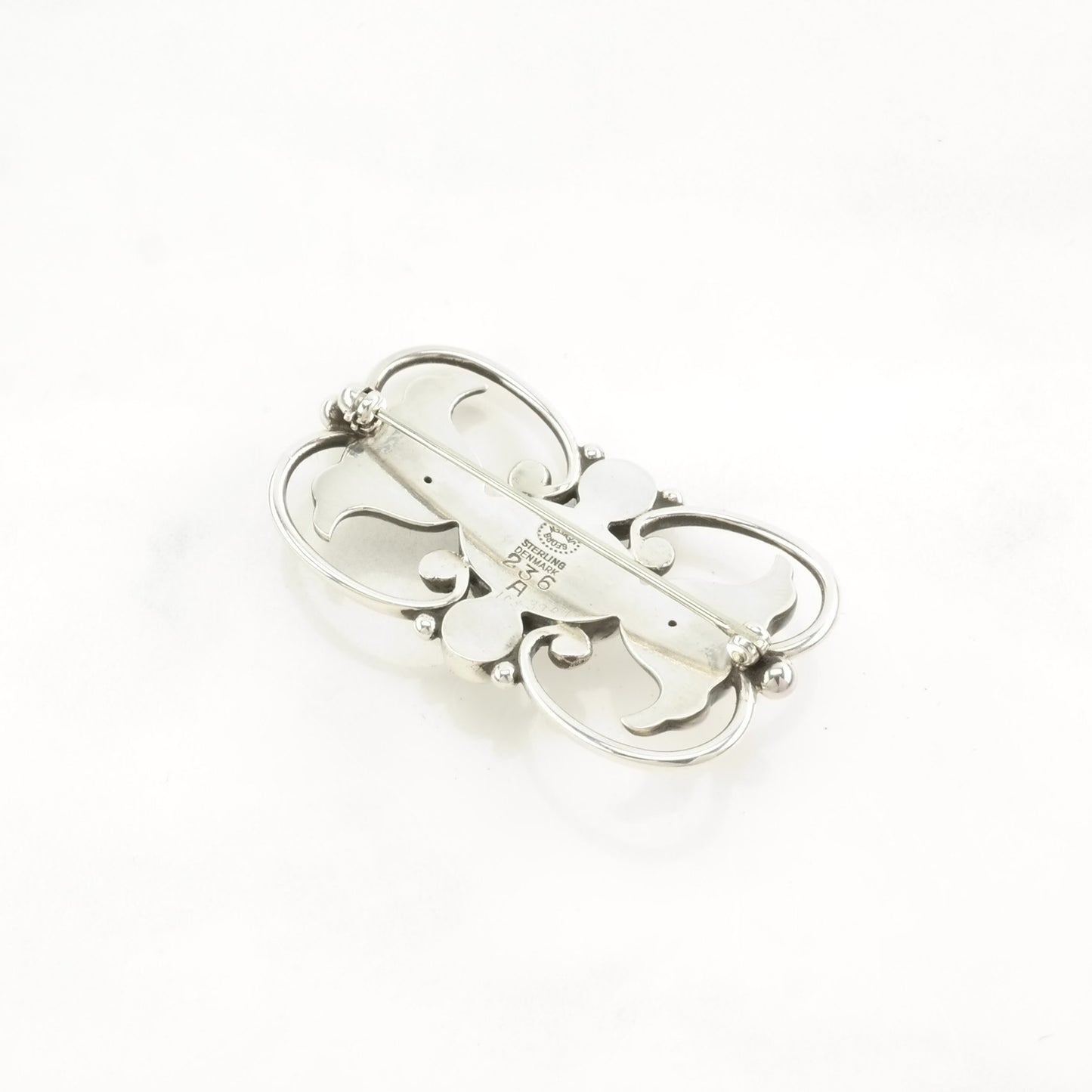 Georg Jensen Sterling Silver Brooch 236A Floral B1803