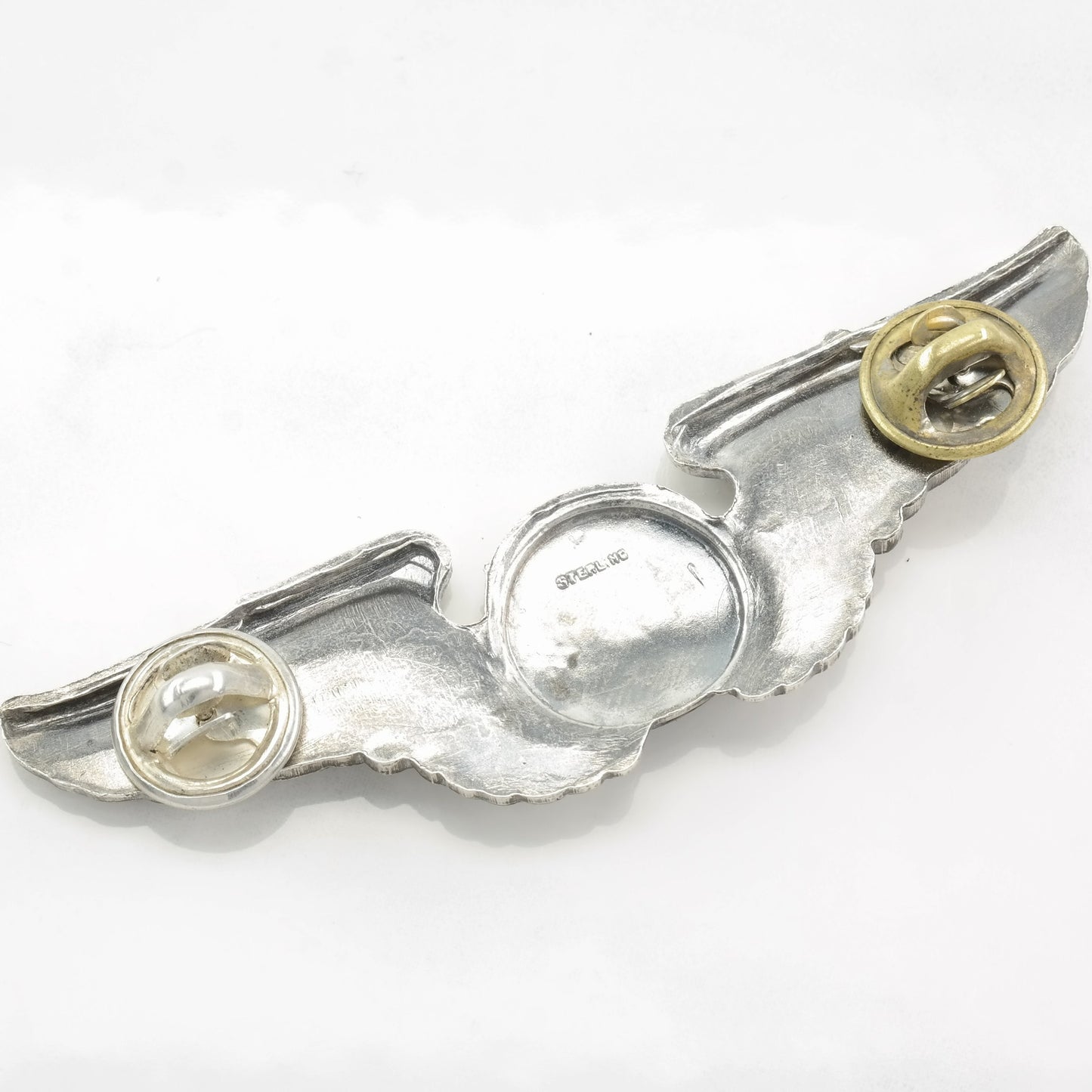 Silver Brooch Army Air Force U.S. WWII Aircrew Wings Sterling B1657