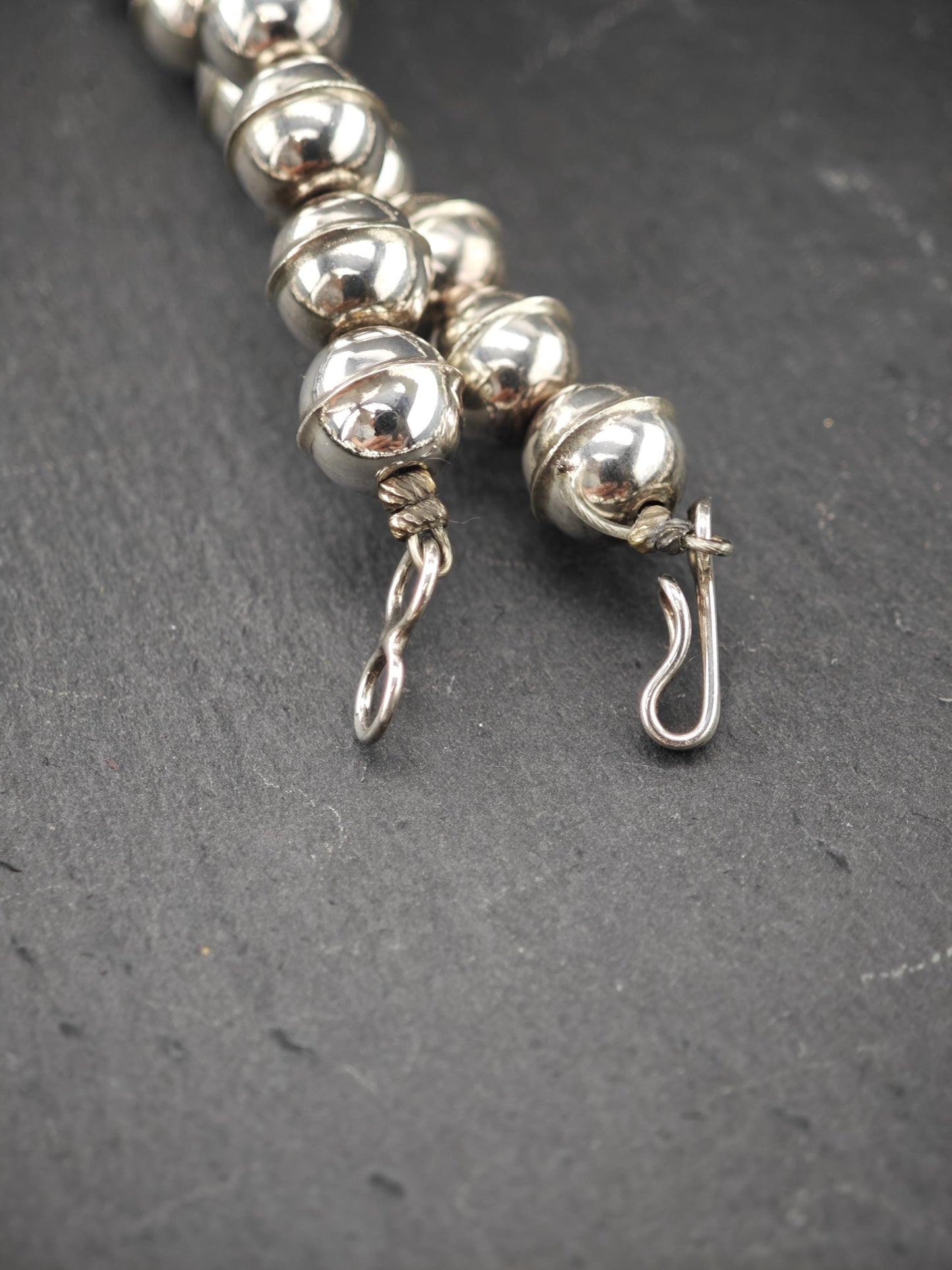 Vintage Southwest Sterling Silver, Pilot Mountain Squash Blossom Necklace