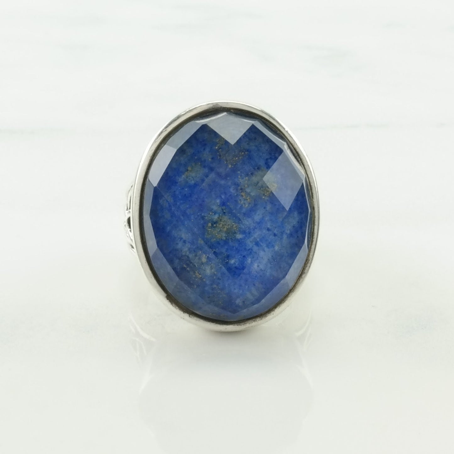 Vintage Whitney Kelly Silver Ring Lapis Lazuli Doublet Sterling Size 7