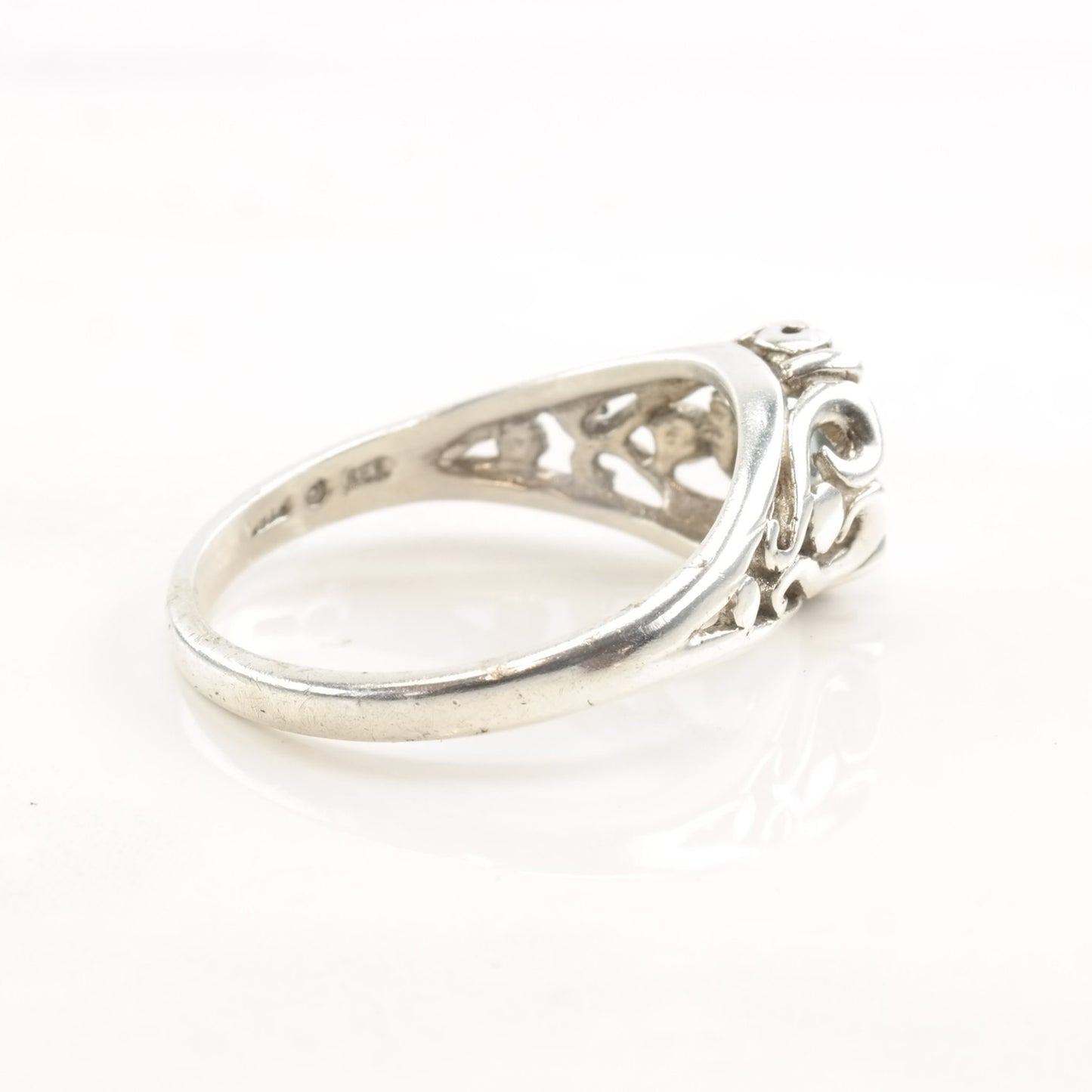 Vintage Kabana Silver Ring Topaz Size 7