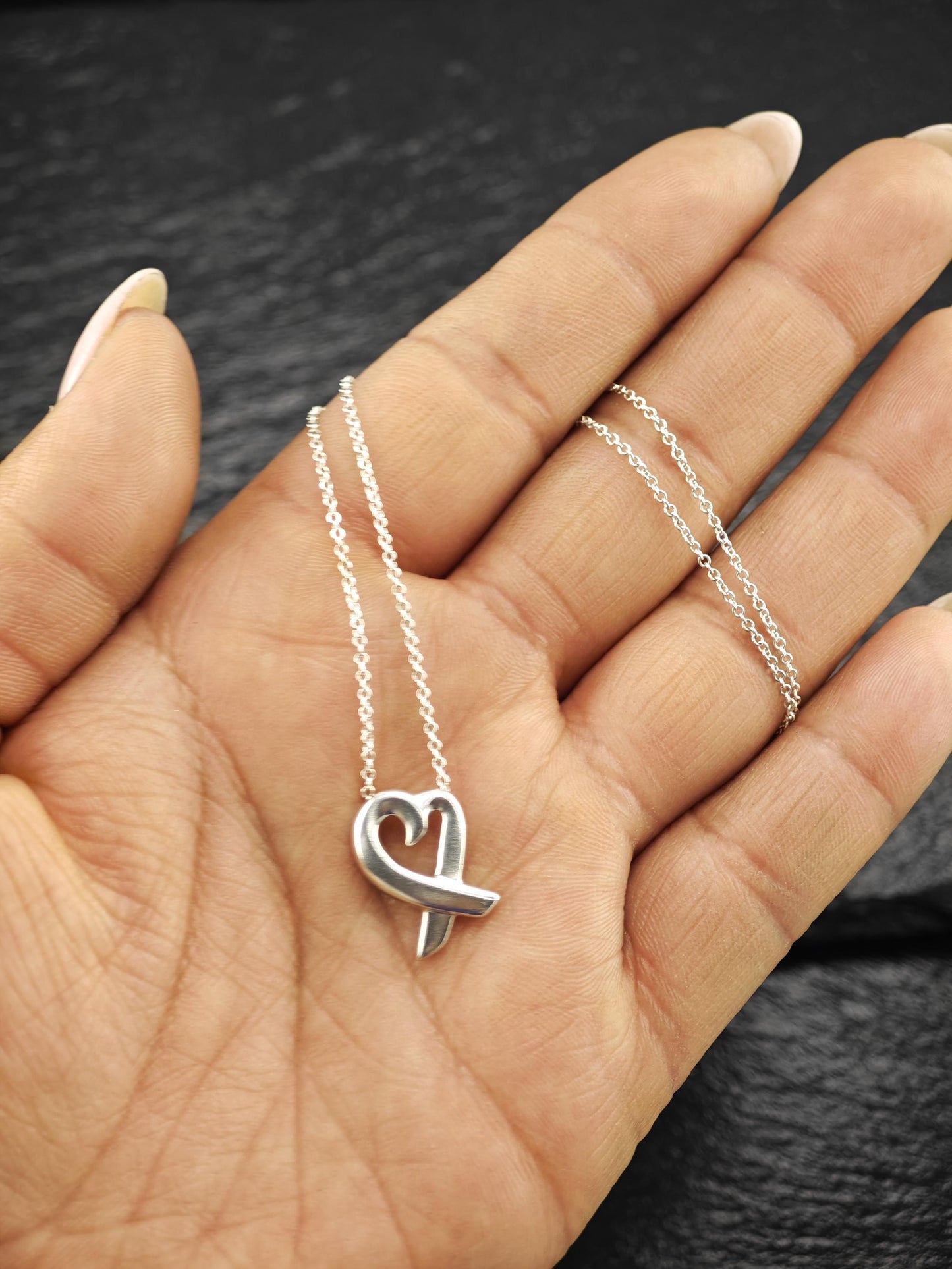 Vintage Tiffany, Heart Necklace Sterling Silver