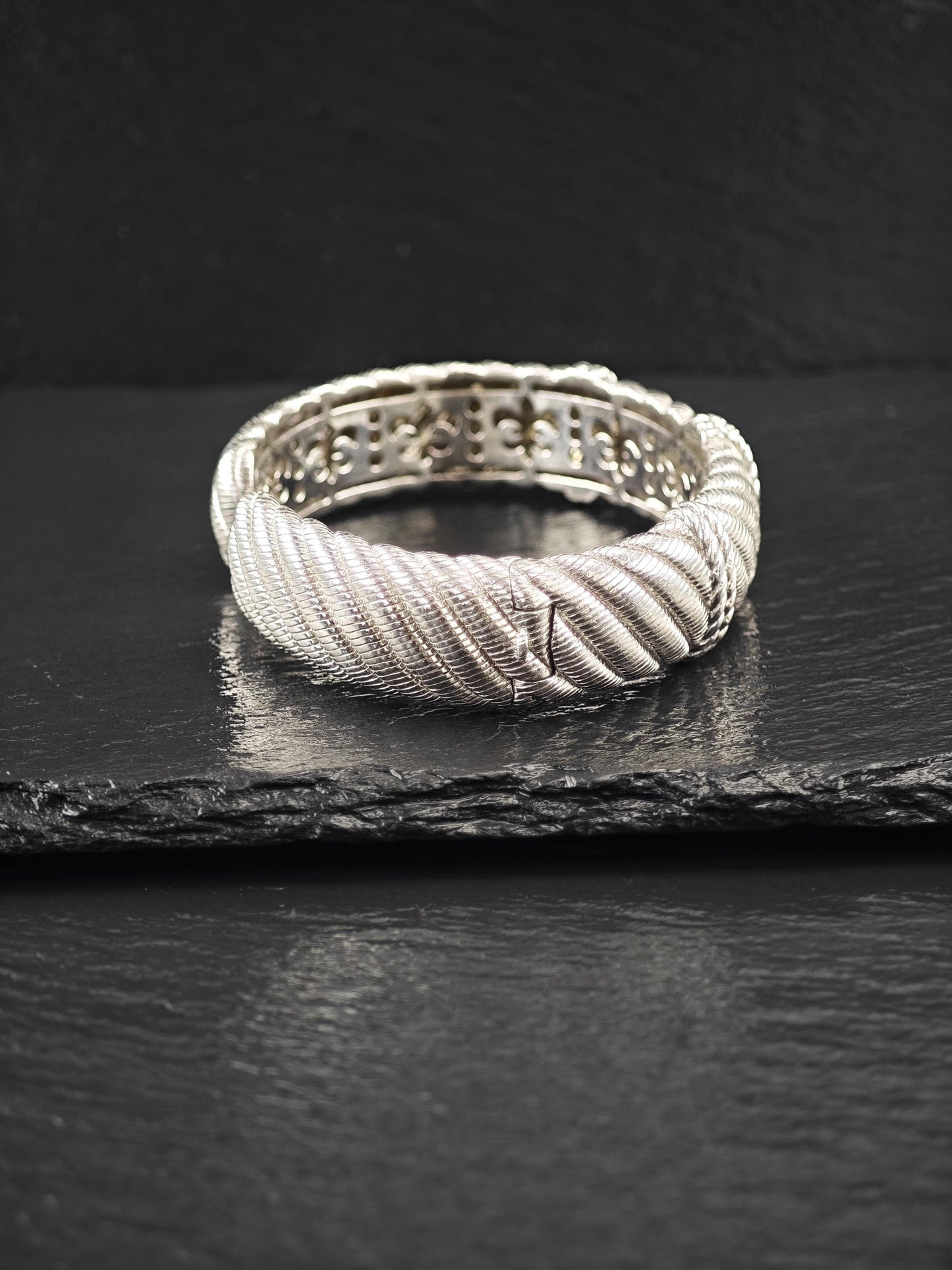 Vintage Judith Ripka, DQCZ Bracelet Sterling Silver