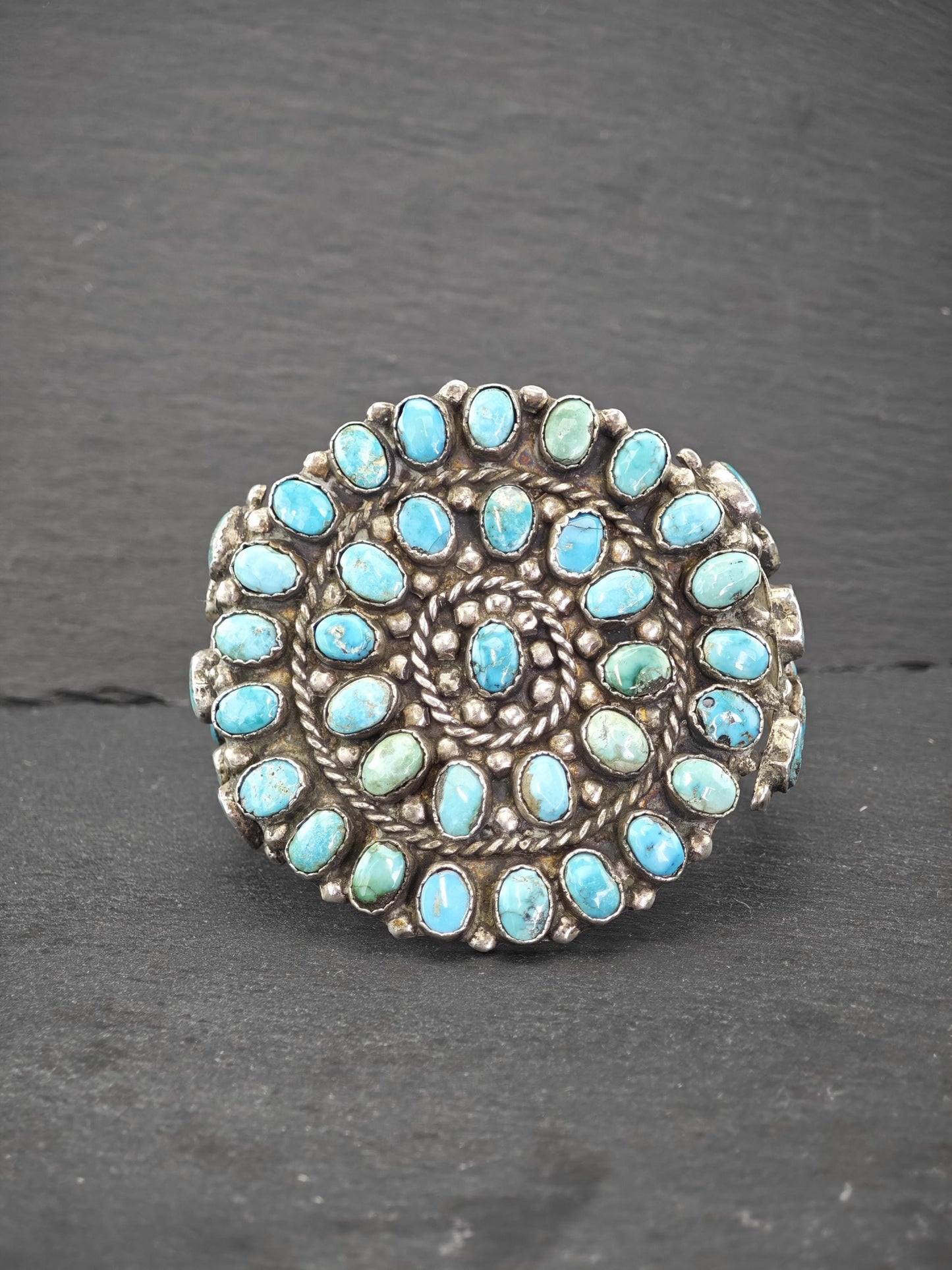 Vintage Old Pawn, Native American Sterling Silver Cuff Bracelet