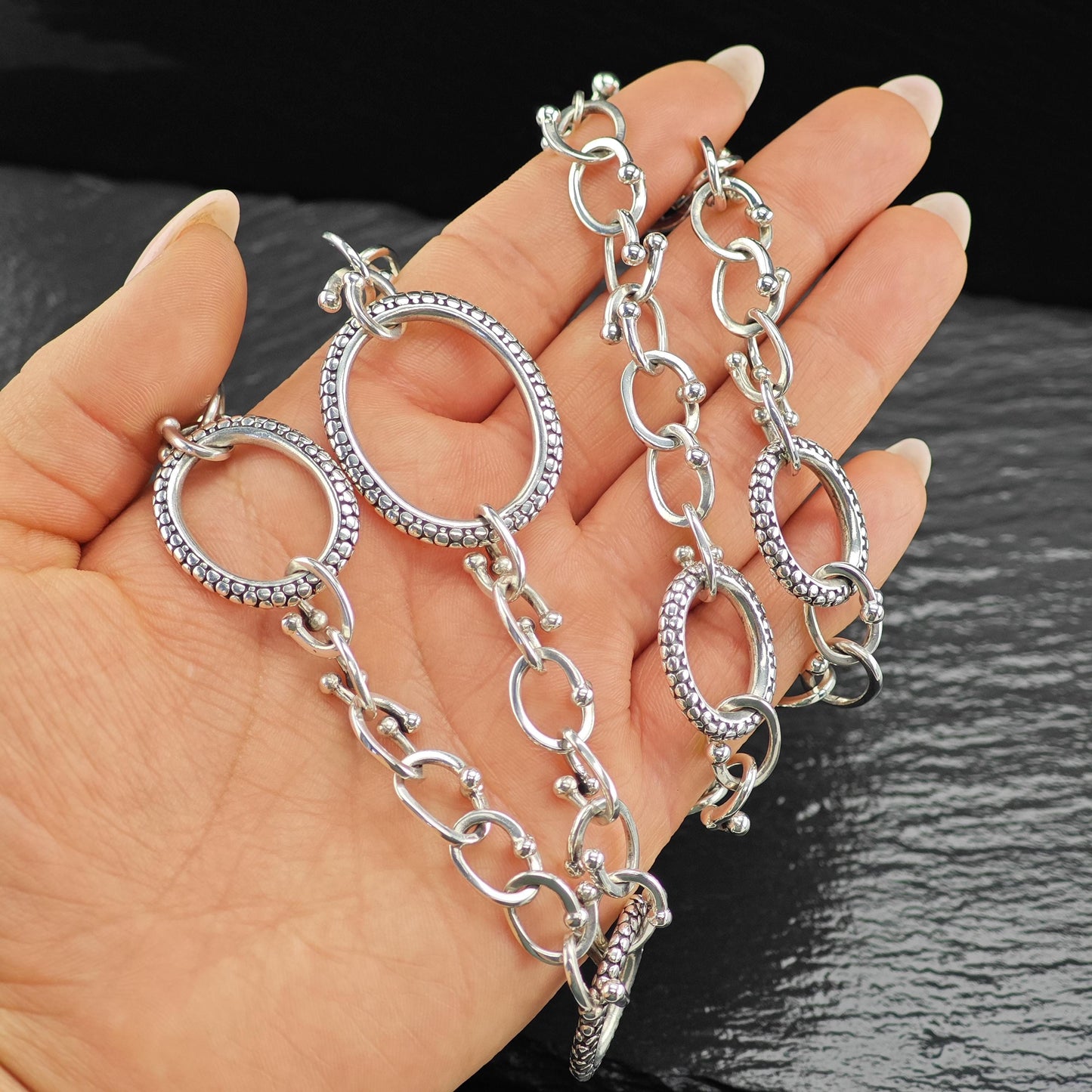 Vintage Michael Dawkins Sterling Silver Abstract Necklace - Unique Artisan Jewelry