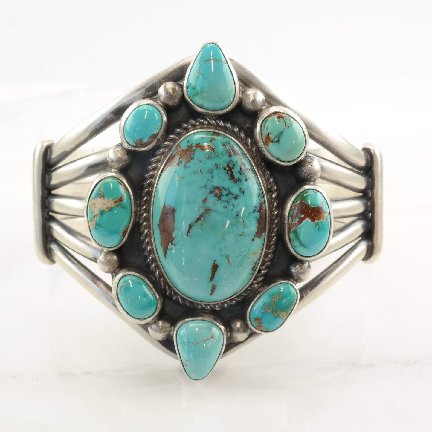 Royston Turquoise Sterling Silver Cuff Bracelet Native American
