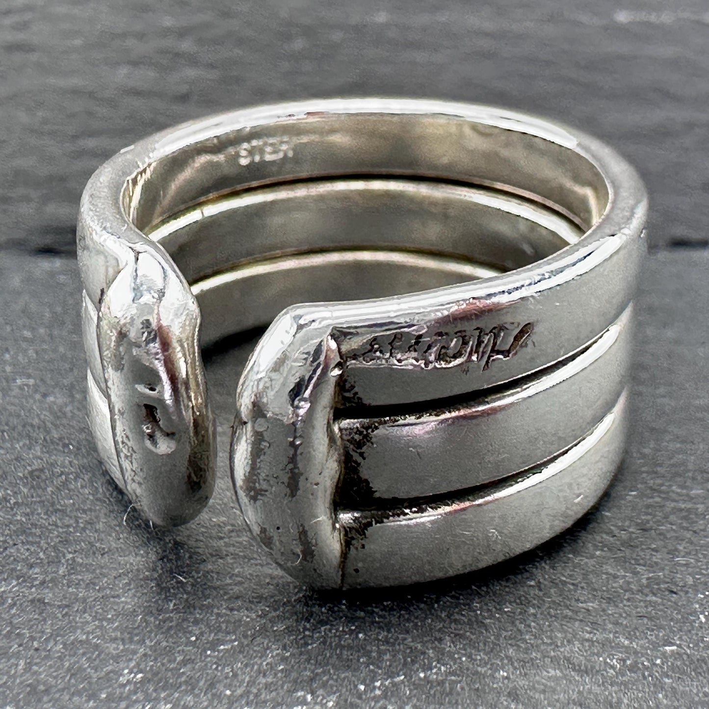 3 Strand Band Sterling Silver Ring Size 8