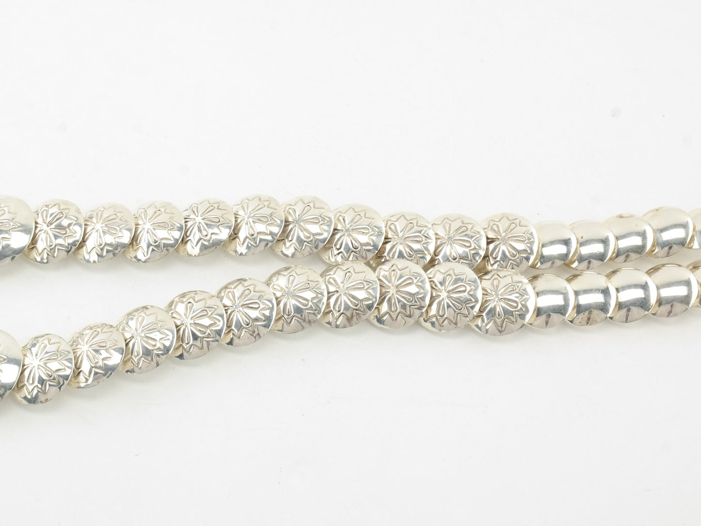 Vintage Sterling Silver Blue Turquoise Disc Reversible Necklace