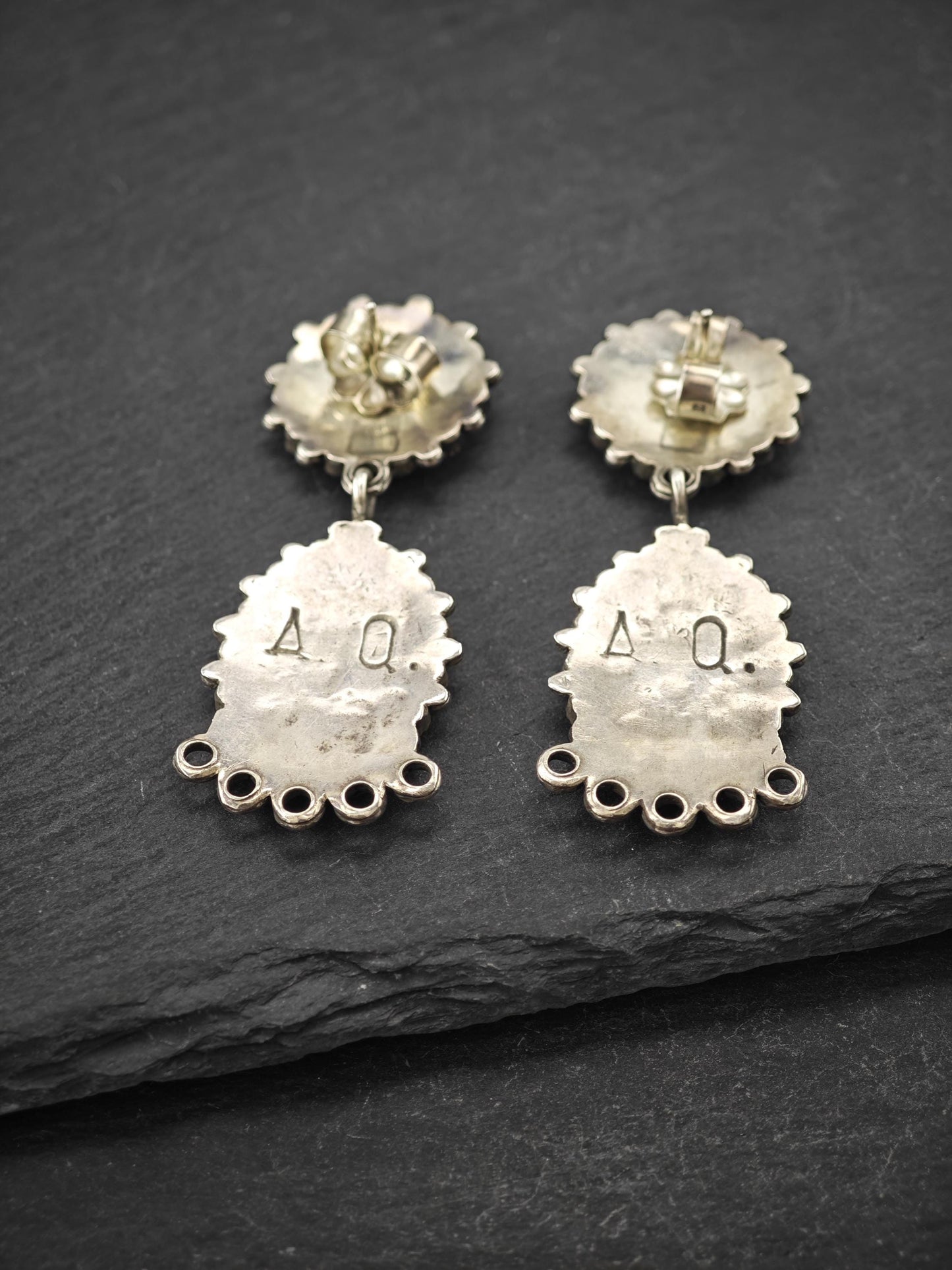 Signed Alice Quam, Sterling Silver Stud/Dangle Earrings