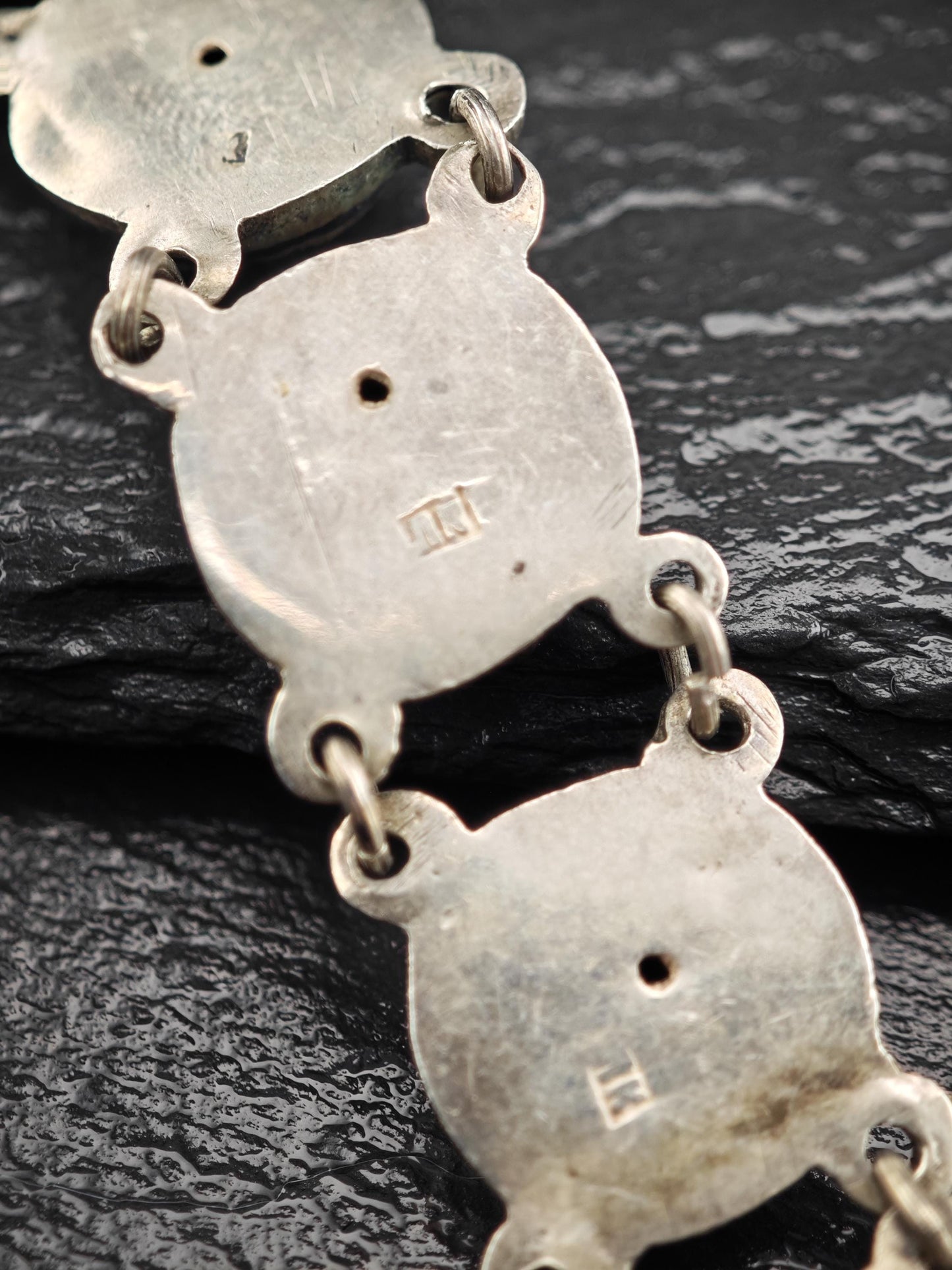 Tsar Alexander Russian 84, Niello Bracelet Sterling Silver