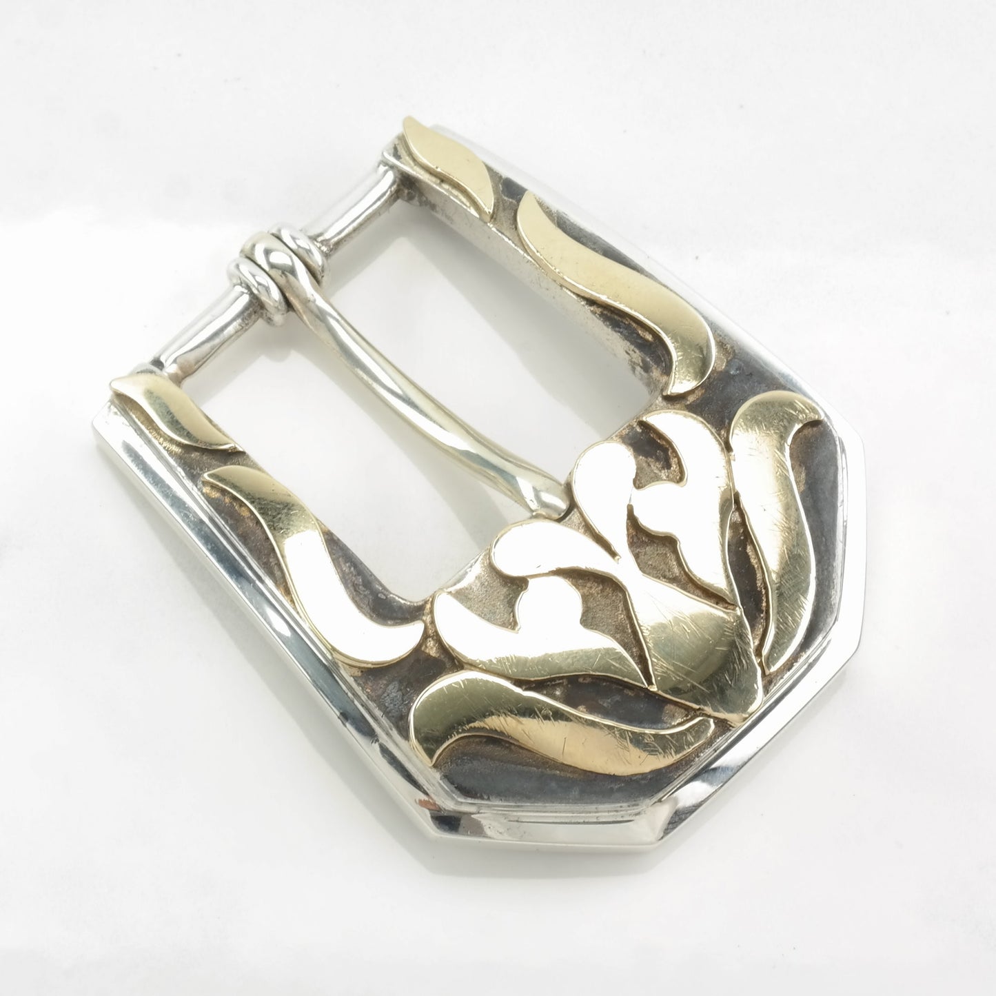 Vintage Native American Belt Accessories 14K Gold Accent Sterling Silver