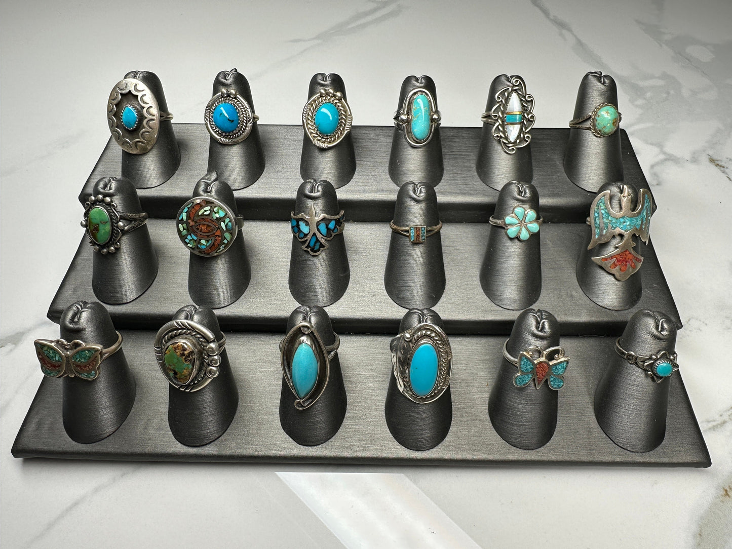 Choice Sterling Silver Turquoise Size 4-5 1/2 Rings Variety