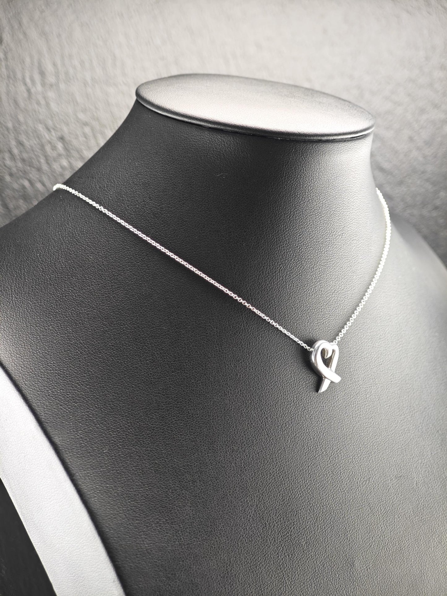 Vintage Tiffany, Heart Necklace Sterling Silver