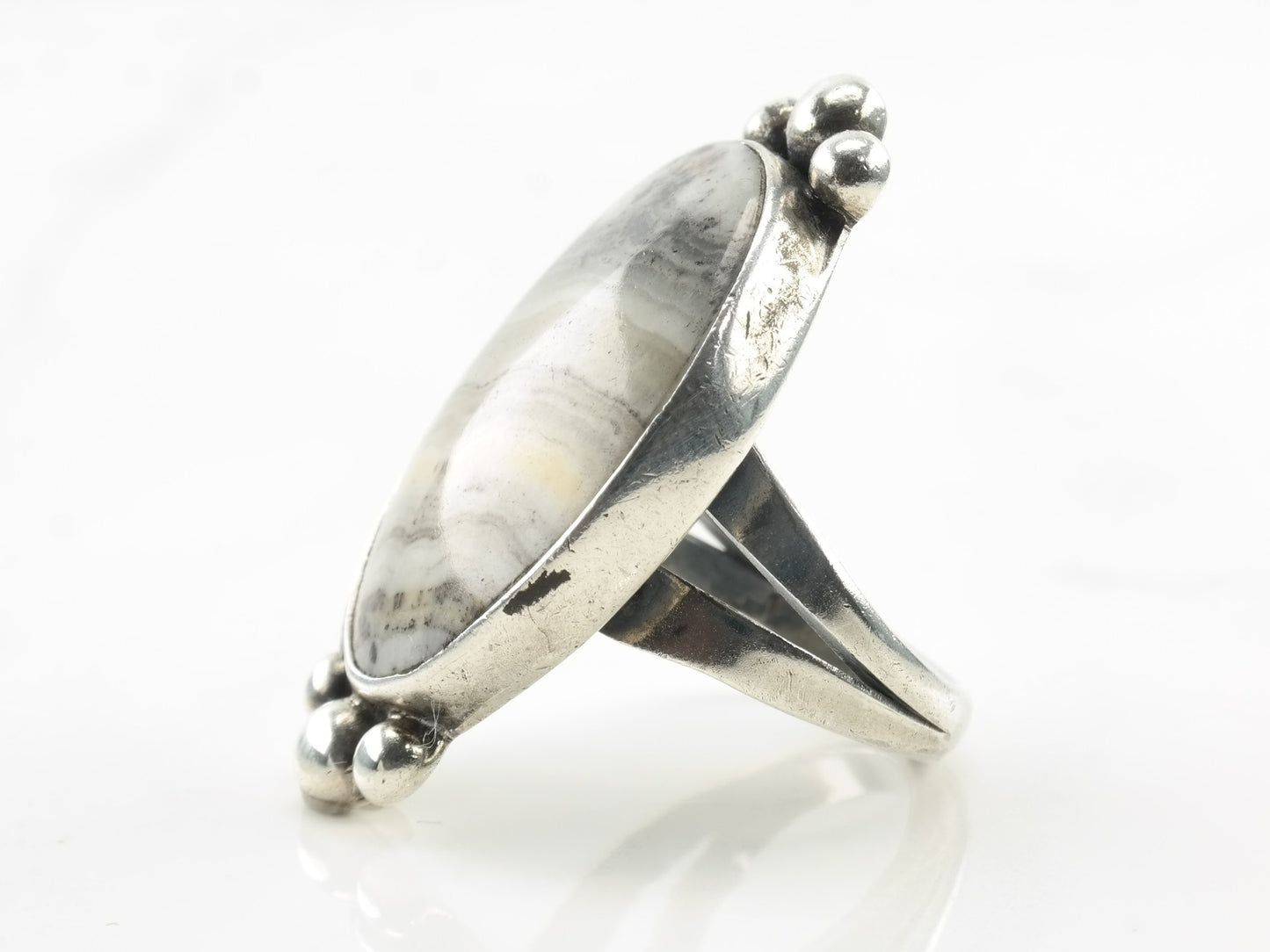 Vintage Southwest Silver Ring Jasper Sterling Size 5 1/2