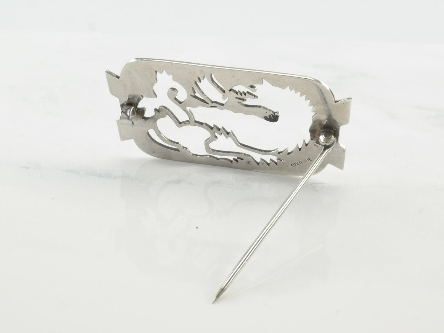 Cartier Sterling Silver Dragon Brooch
